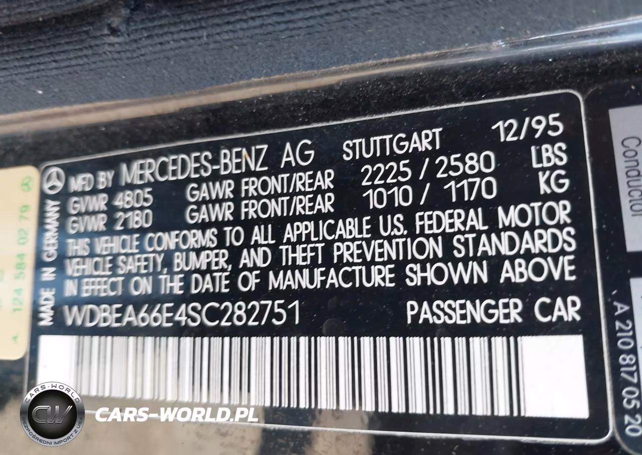 1995 Mercedes-Benz E 320 VIN:WDBEA66E4SC282751 - 9