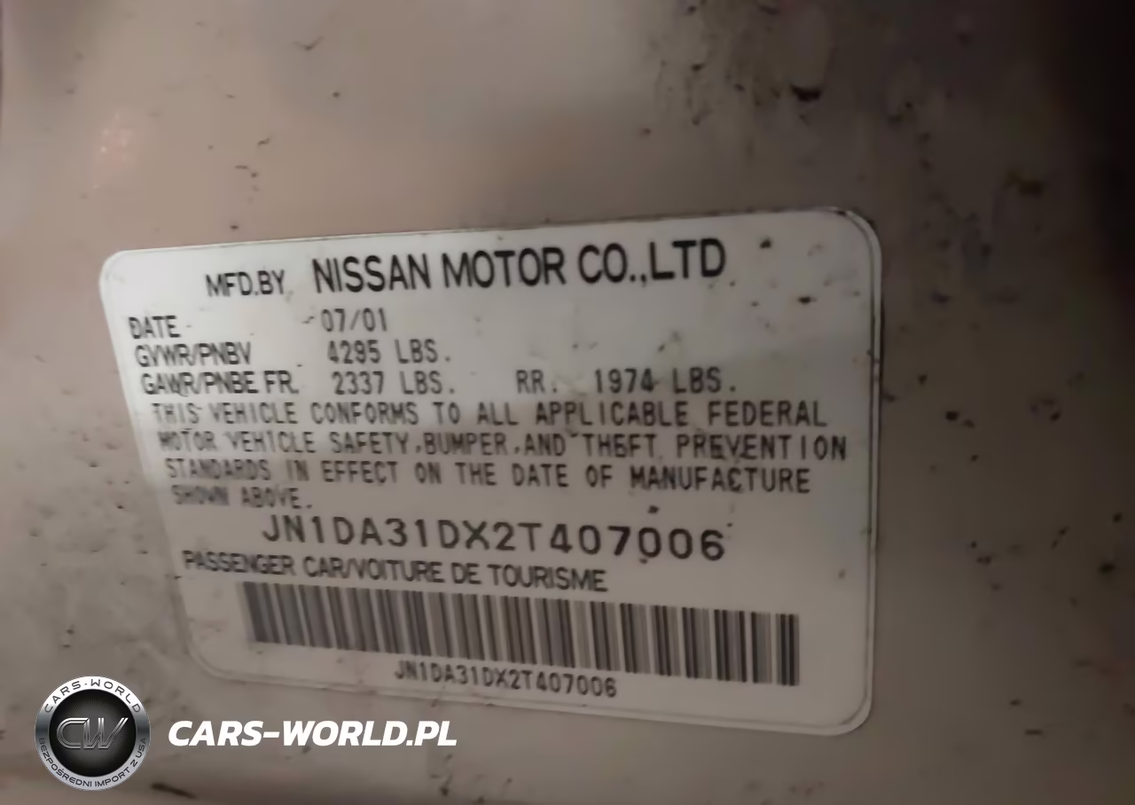 2002 Nissan Maxima Se VIN:JN1DA31DX2T407006 - 9