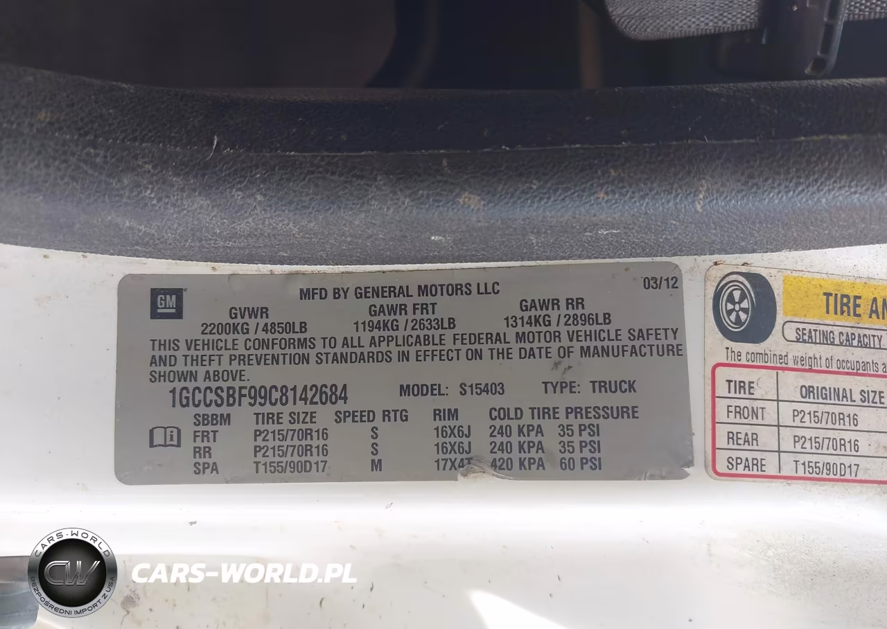 2012 Chevrolet Colorado Work Truck VIN:1GCCSBF99C8142684 - 9
