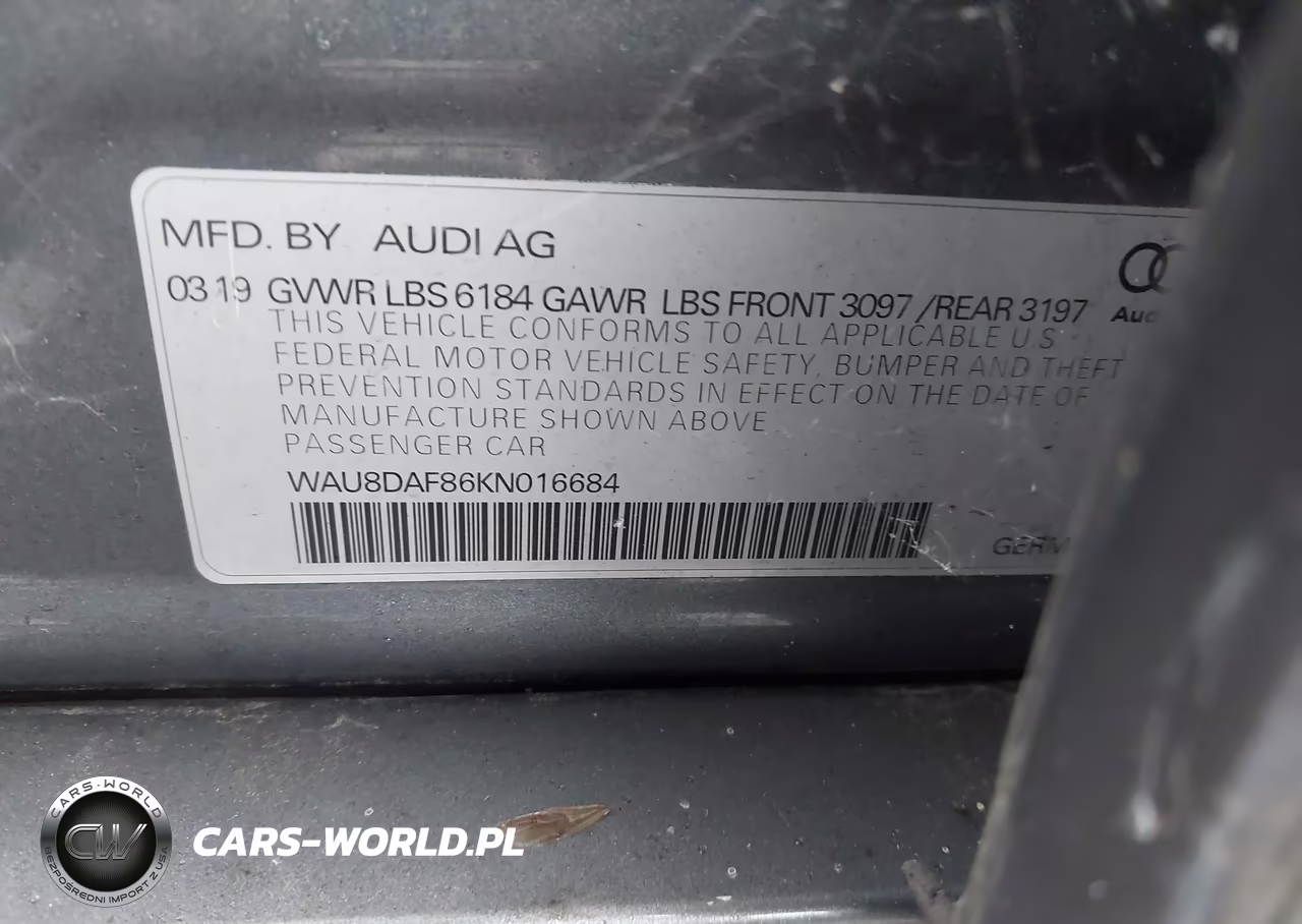 2019 Audi A8 L 55 VIN:WAU8DAF86KN016684 - 9