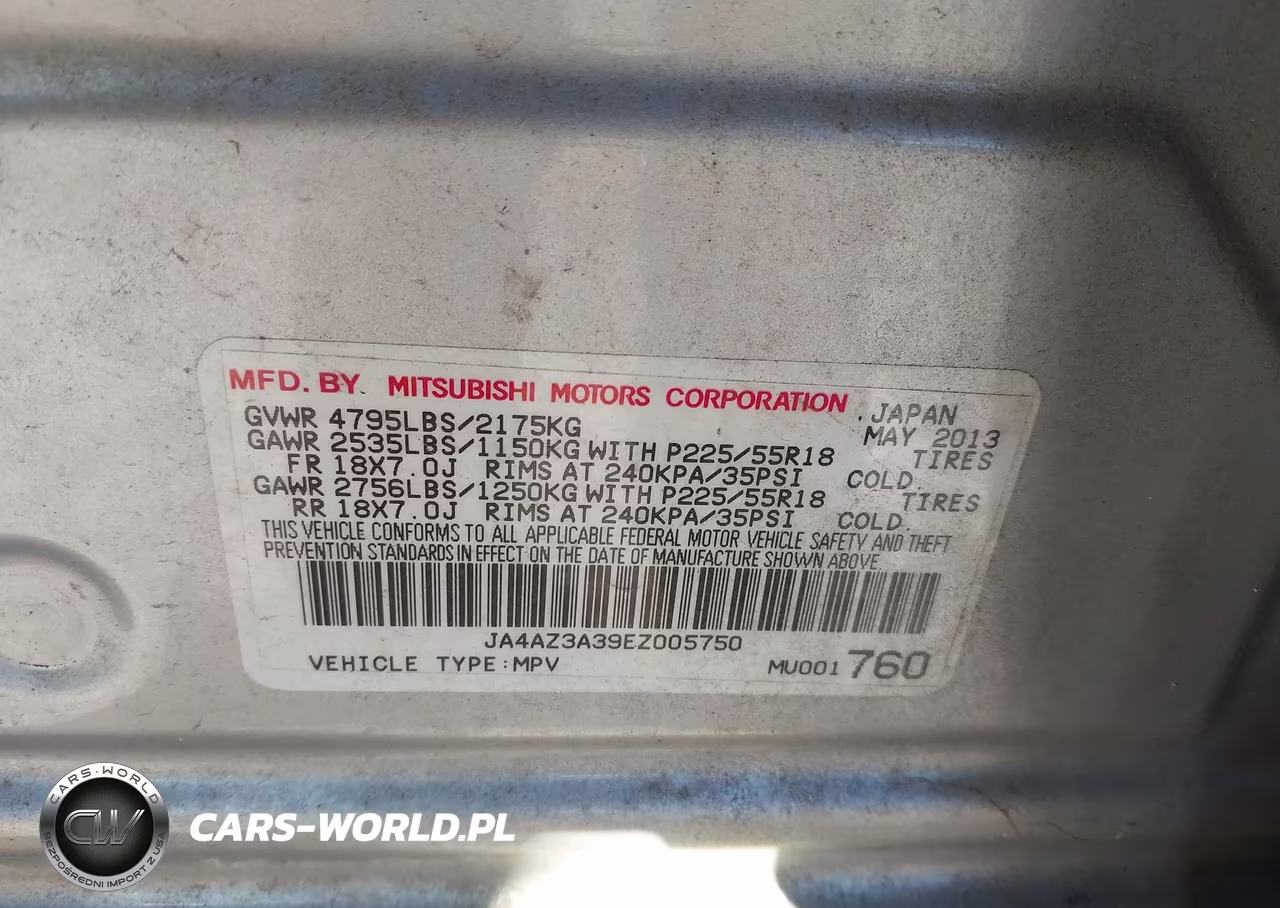 2014 Mitsubishi Outlander Se VIN:JA4AZ3A39EZ005750 - 9