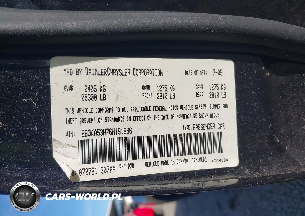 2006 Dodge Charger Rt VIN:2B3KA53H76H191636 - 9