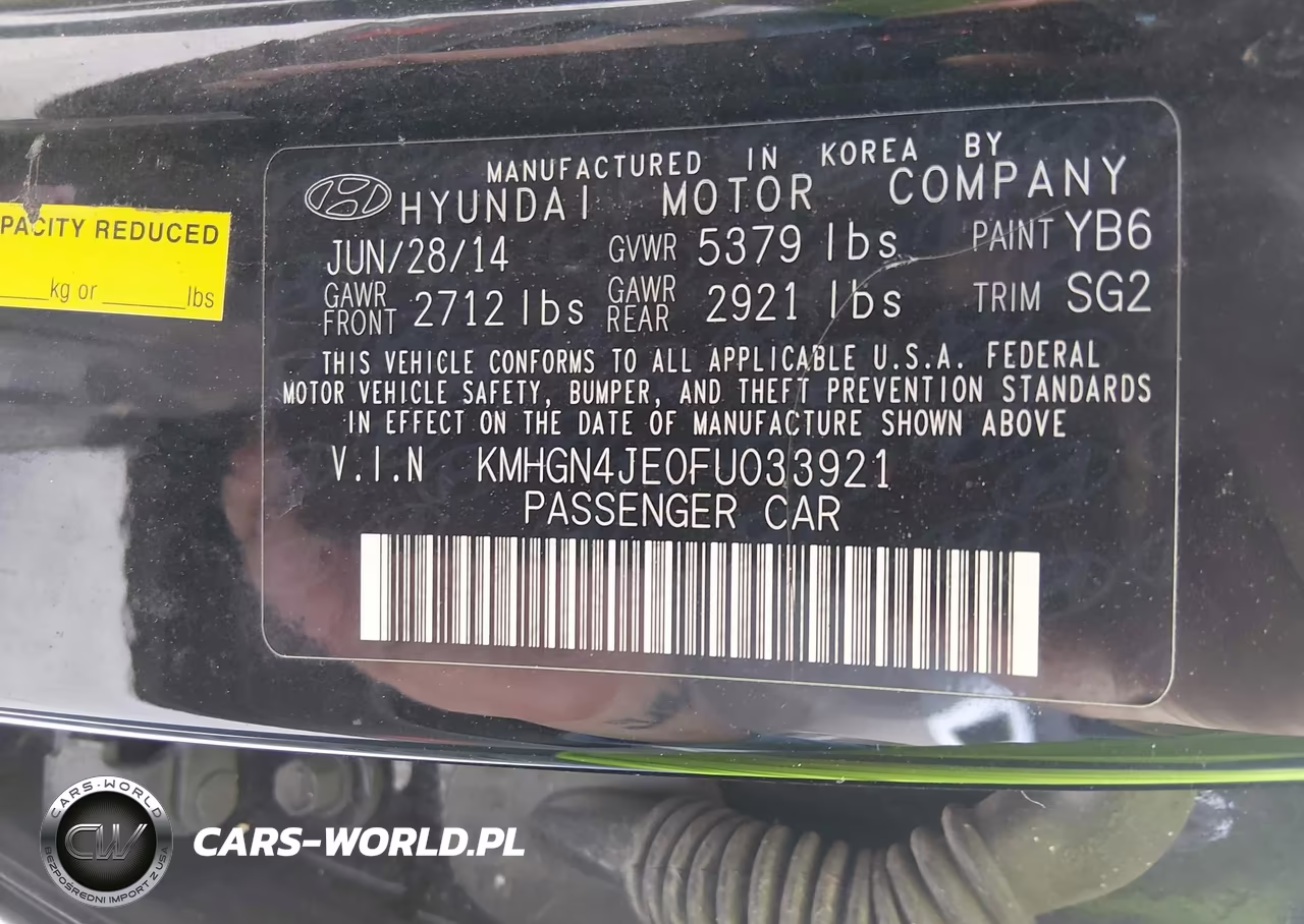 2015 Hyundai Genesis 3.8 VIN:KMHGN4JE0FU033921 - 9