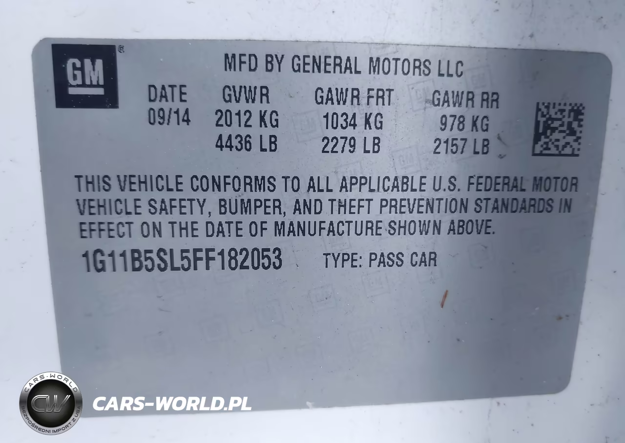 2015 Chevrolet Malibu Ls VIN:1G11B5SL5FF182053 - 9