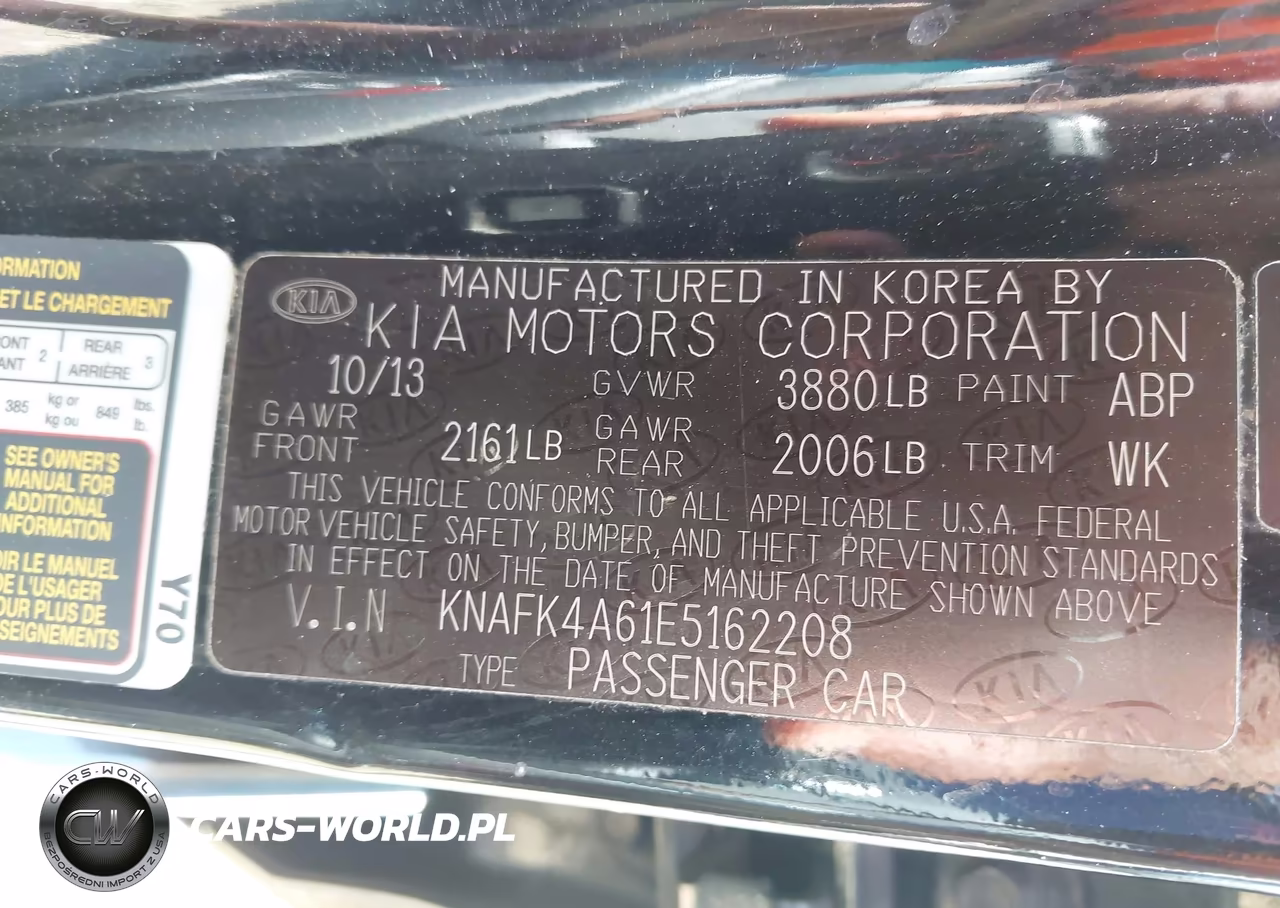 2014 Kia Forte Lx VIN:KNAFK4A61E5162208 - 9