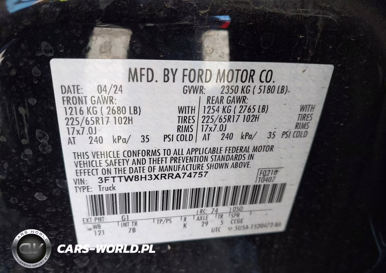 2024 Ford Maverick Xlt VIN:3FTTW8H3XRRA74757 - 9