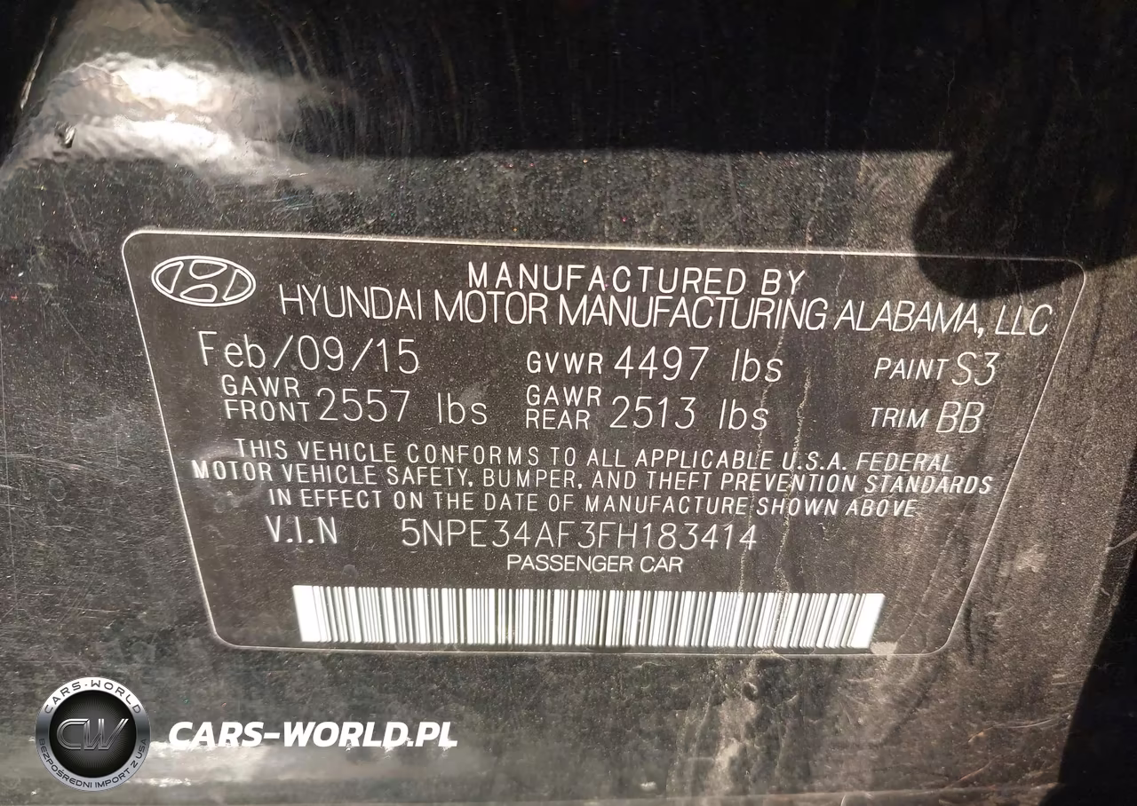 2015 Hyundai Sonata Sport VIN:5NPE34AF3FH183414 - 9