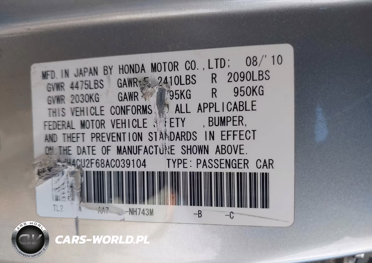 2010 Acura Tsx 2.4 VIN:JH4CU2F68AC039104 - 9