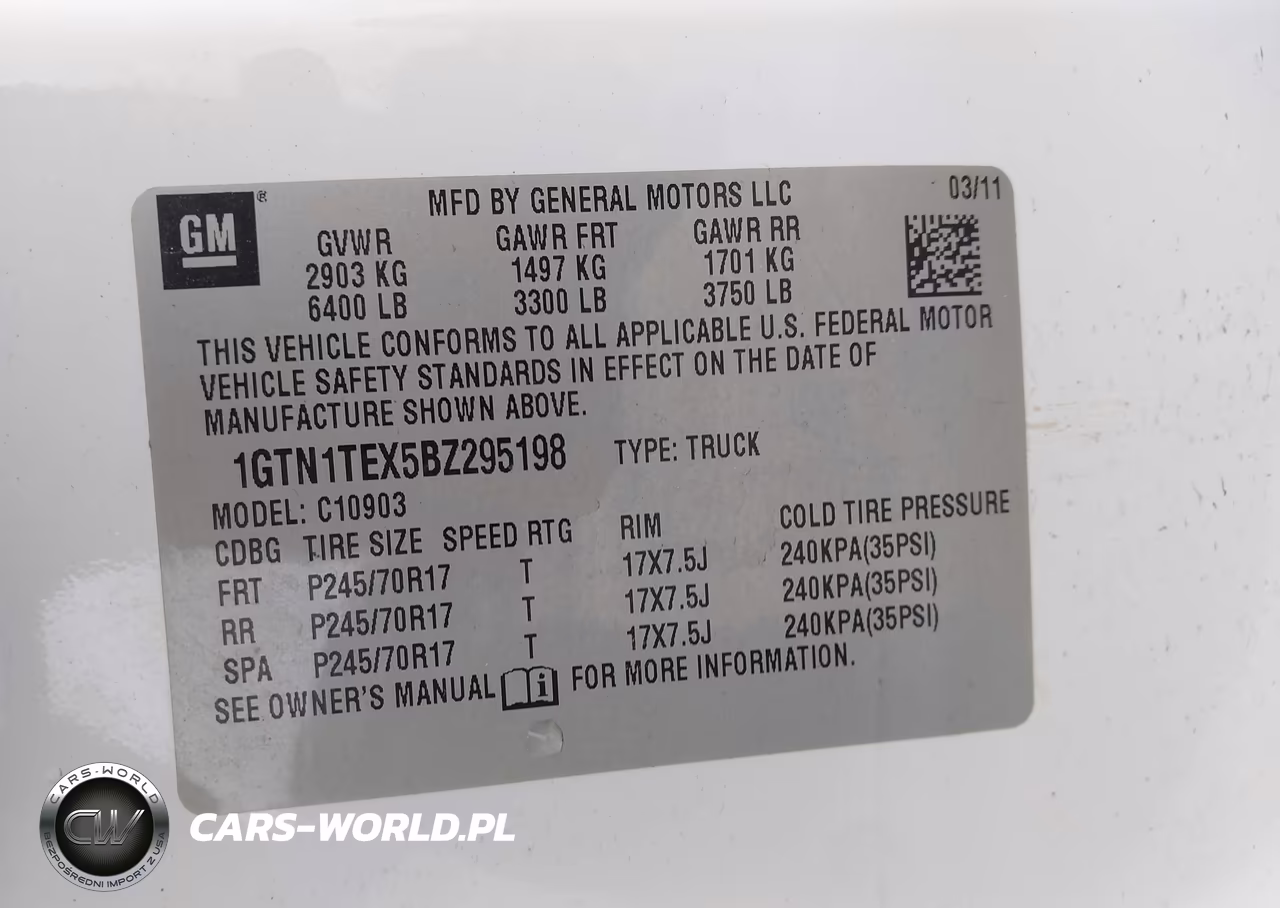 2011 GMC Sierra 1500 Work Truck VIN:1GTN1TEX5BZ295198 - 9