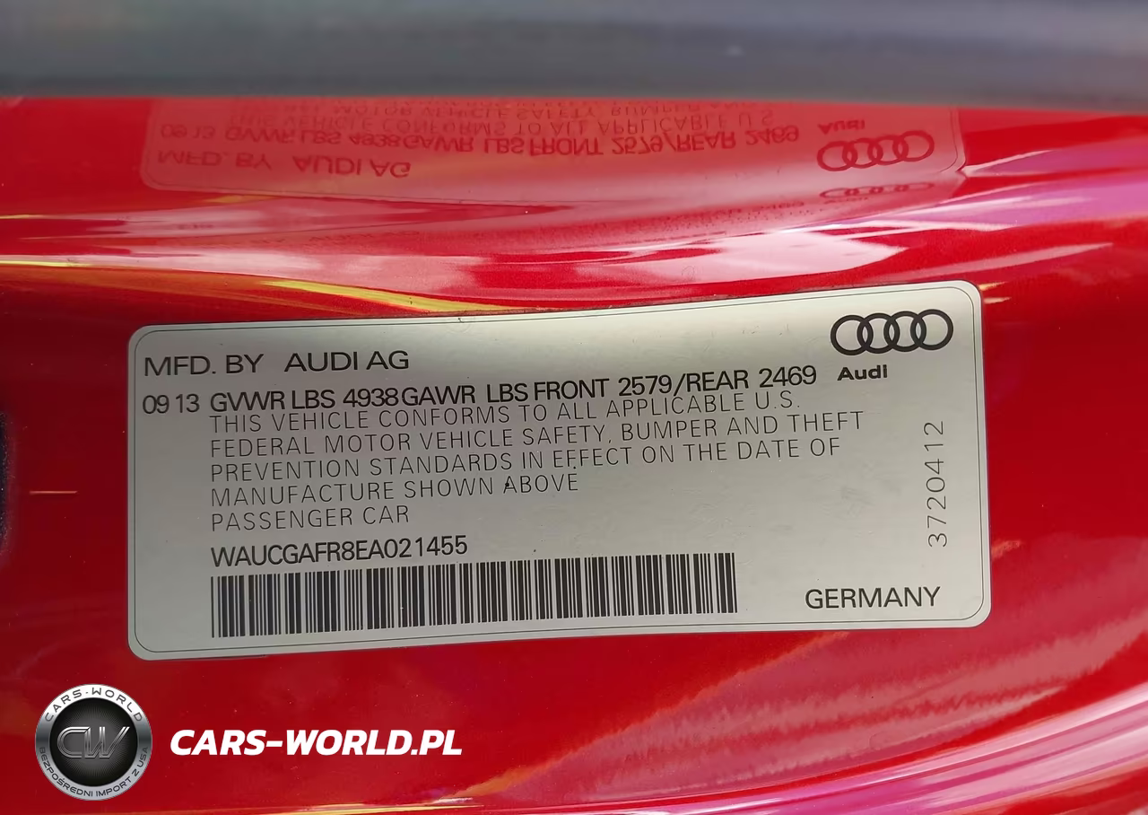 2014 Audi S5 3.0T Premium Plus VIN:WAUCGAFR8EA021455 - 9