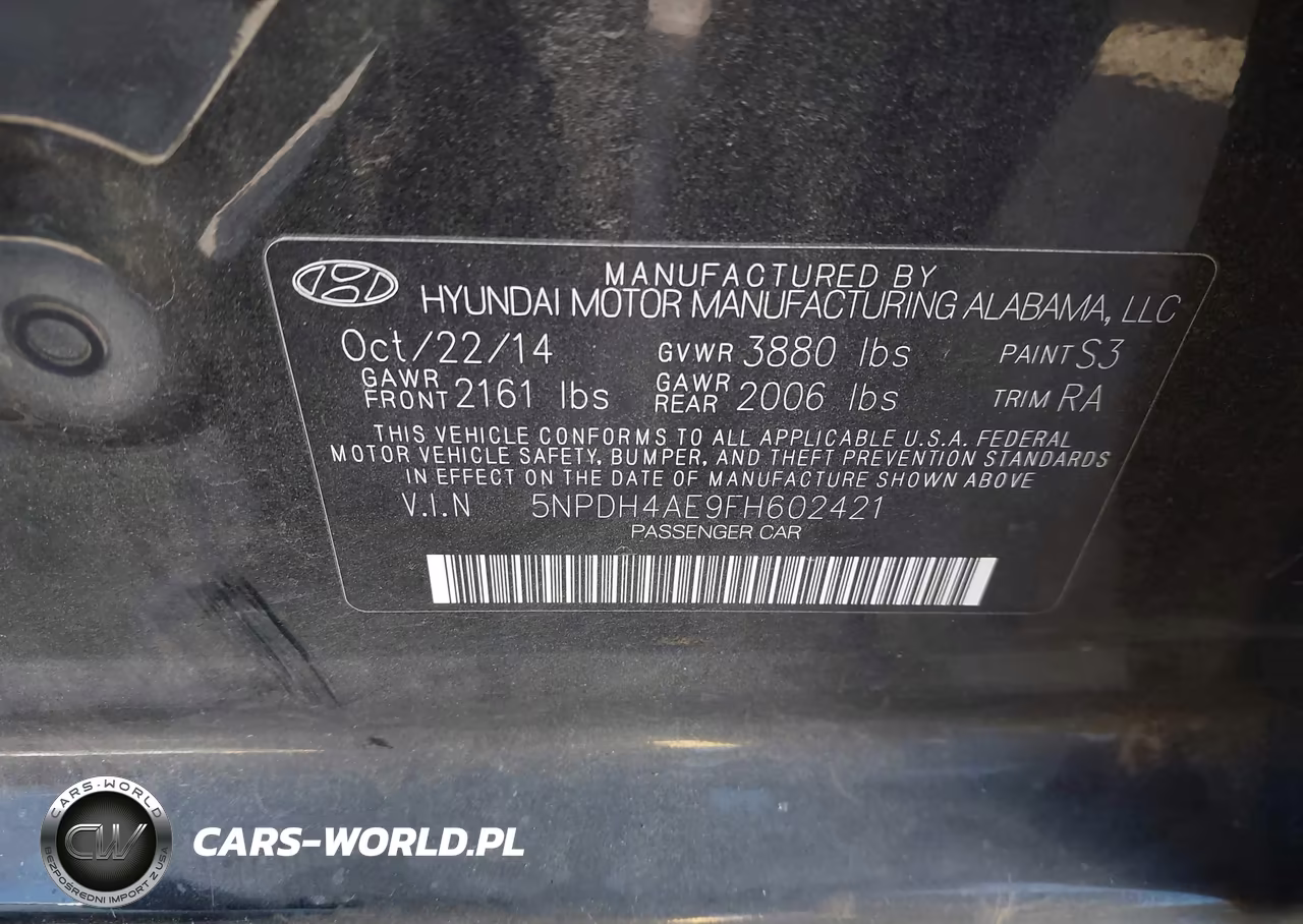 2015 Hyundai Elantra Se VIN:5NPDH4AE9FH602421 - 9