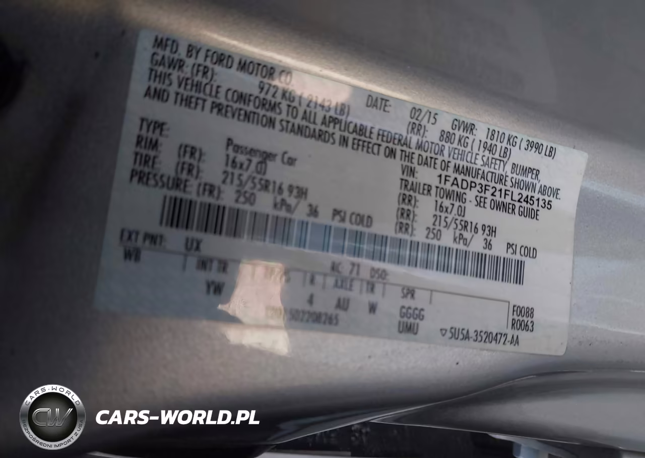 2015 Ford Focus Se VIN:1FADP3F21FL245135 - 9