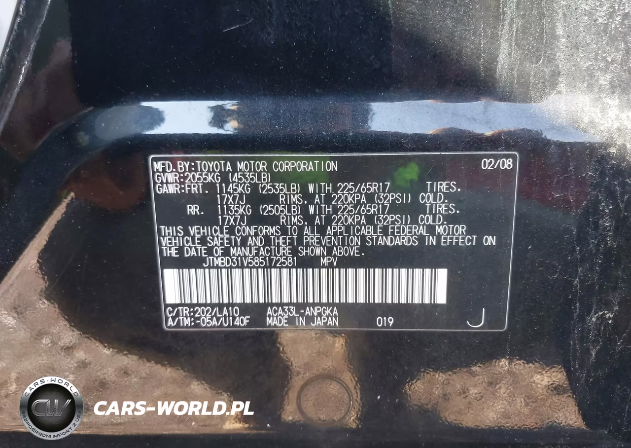 2008 Toyota Rav4 Limited VIN:JTMBD31V585172581 - 9