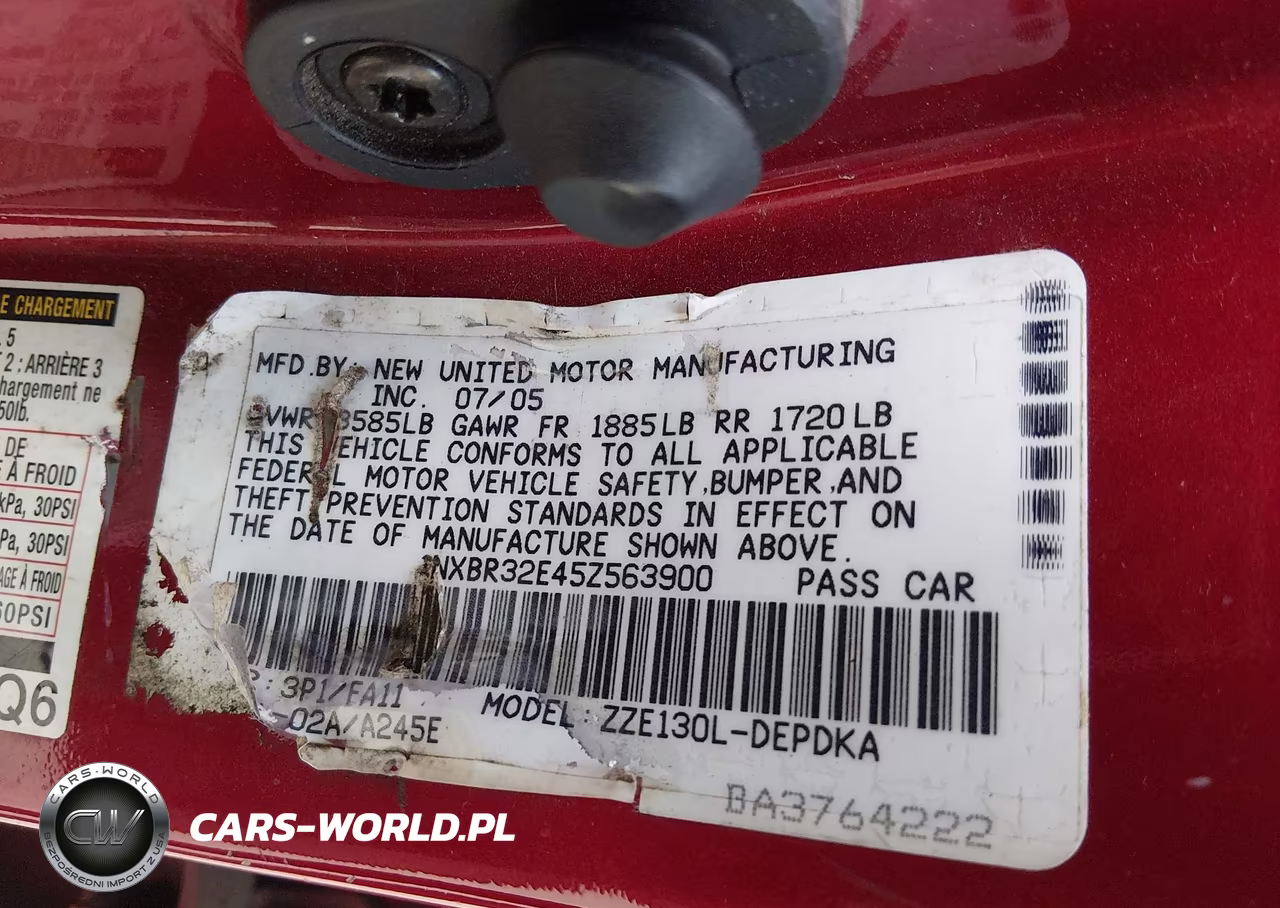 2005 Toyota Corolla Ce VIN:1NXBR32E45Z563900 - 9