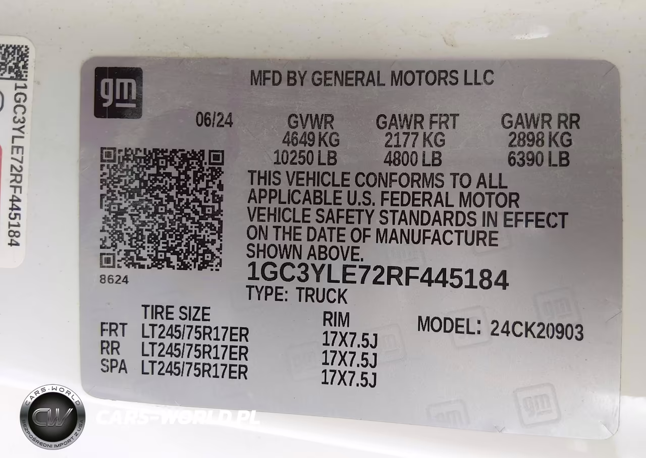 2024 Chevrolet Silverado 2500Hd 4Wd Long Bed Work Truck VIN:1GC3YLE72RF445184 - 8