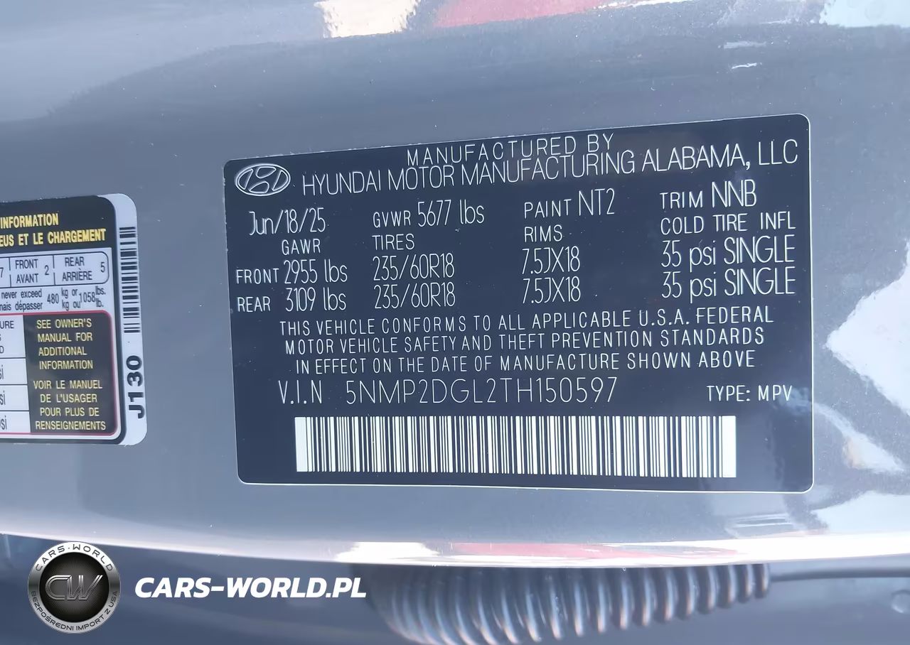2026 Hyundai Santa Fe Sel VIN:5NMP2DGL2TH150597 - 9