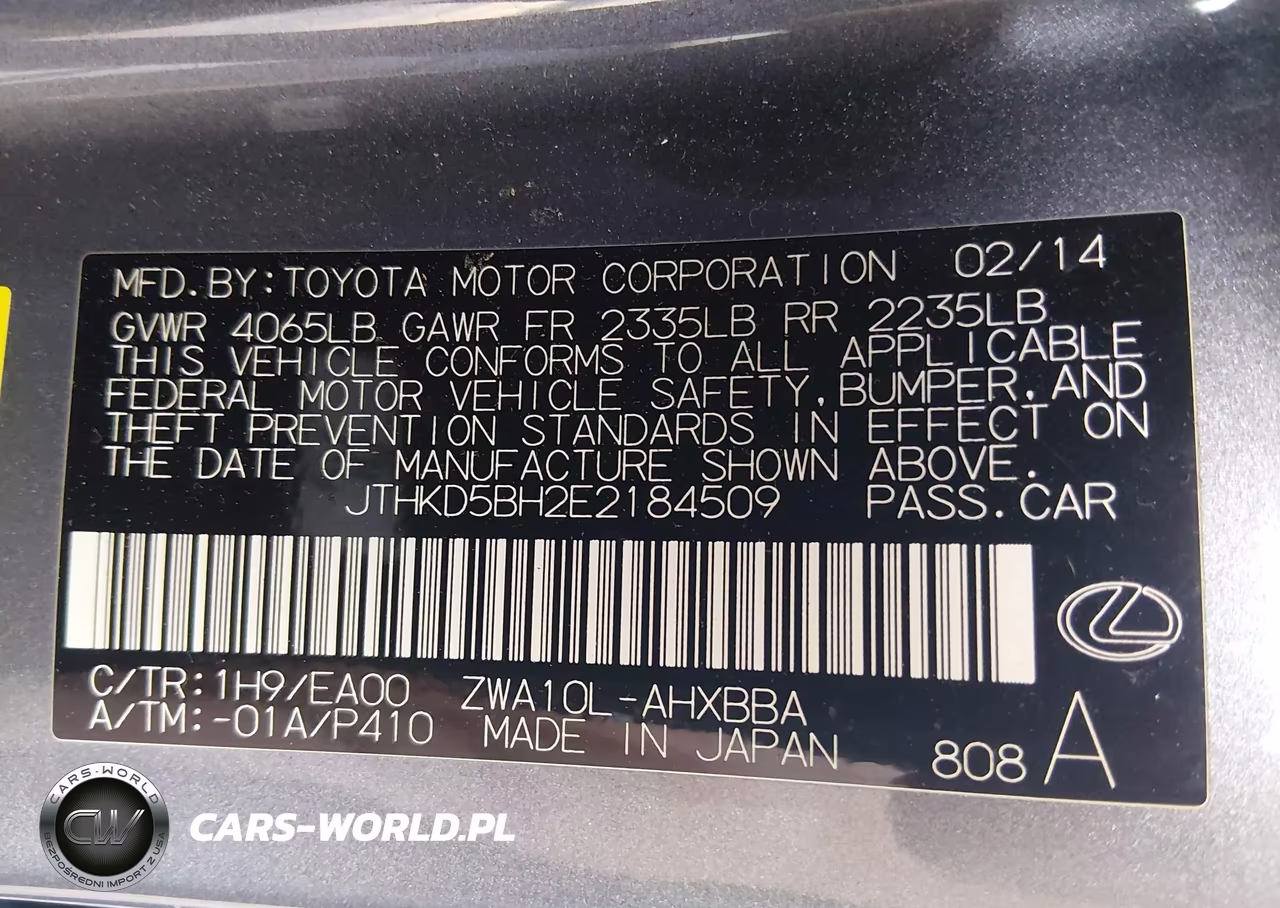 2014 Lexus Ct 200H VIN:JTHKD5BH2E2184509 - 9