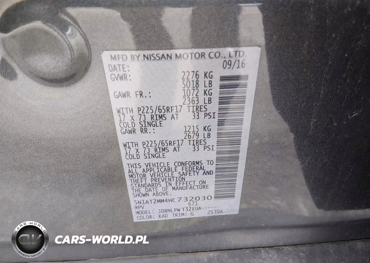 2017 Nissan Rogue S VIN:5N1AT2MM4HC732030 - 9