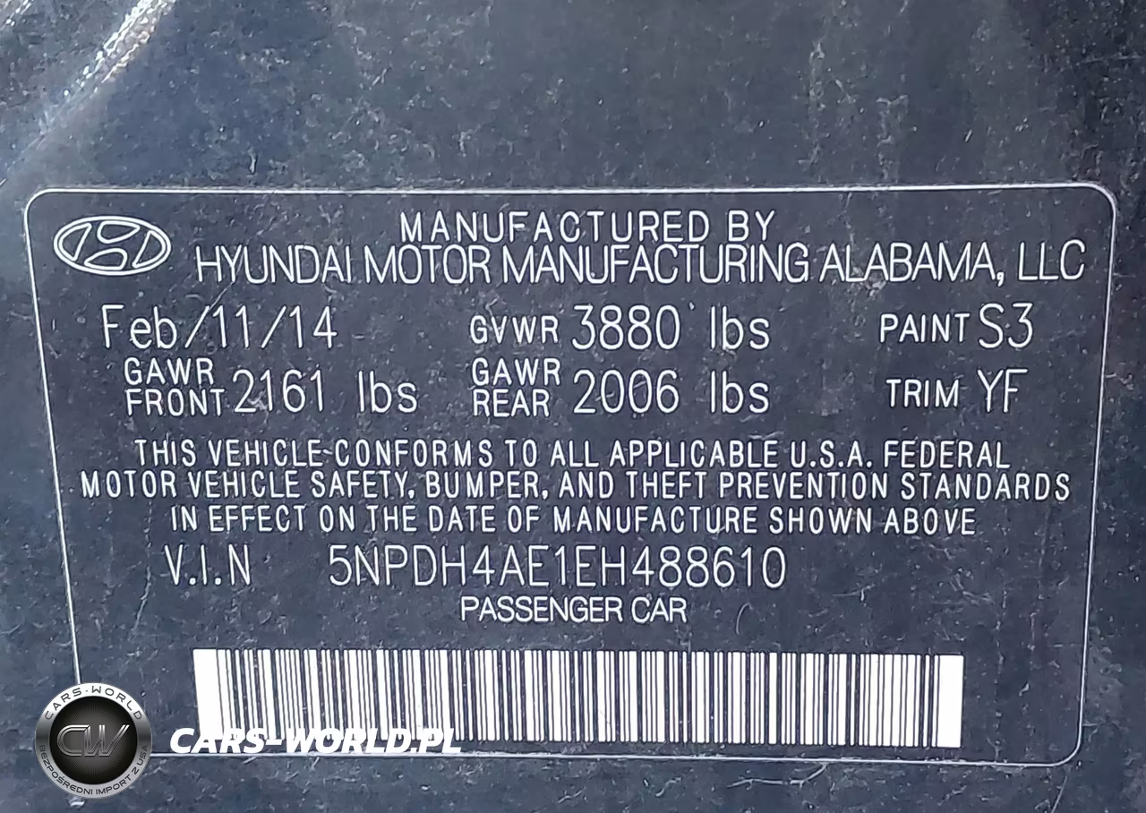 2014 Hyundai Elantra Limited VIN:5NPDH4AE1EH488610 - 9