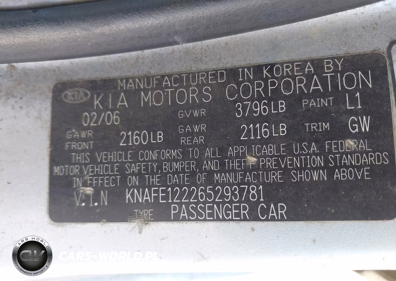2006 Kia Spectra Ex-Lx-Sx VIN:KNAFE122265293781 - 9