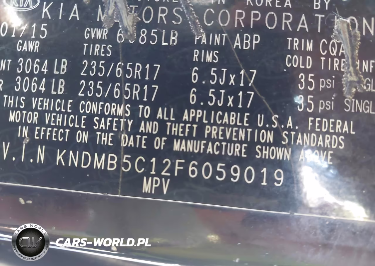 2015 Kia Sedona Lx VIN:KNDMB5C12F6059019 - 9