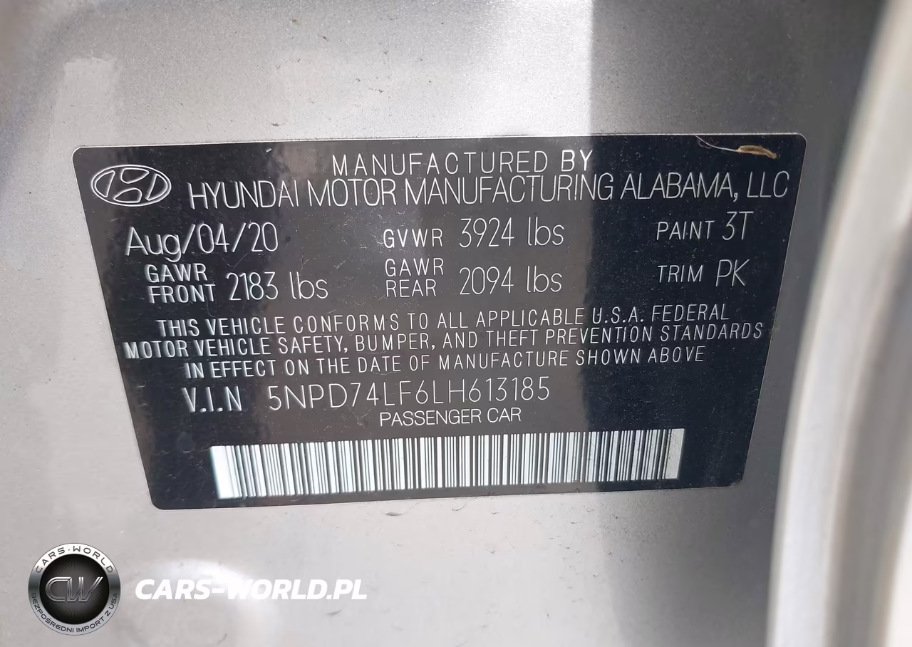 2020 Hyundai Elantra Se VIN:5NPD74LF6LH613185 - 9