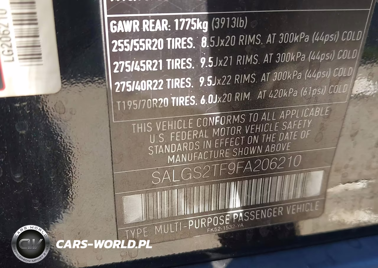 2015 Land Rover Range Rover 5.0L V8 Supercharged VIN:SALGS2TF9FA206210 - 9