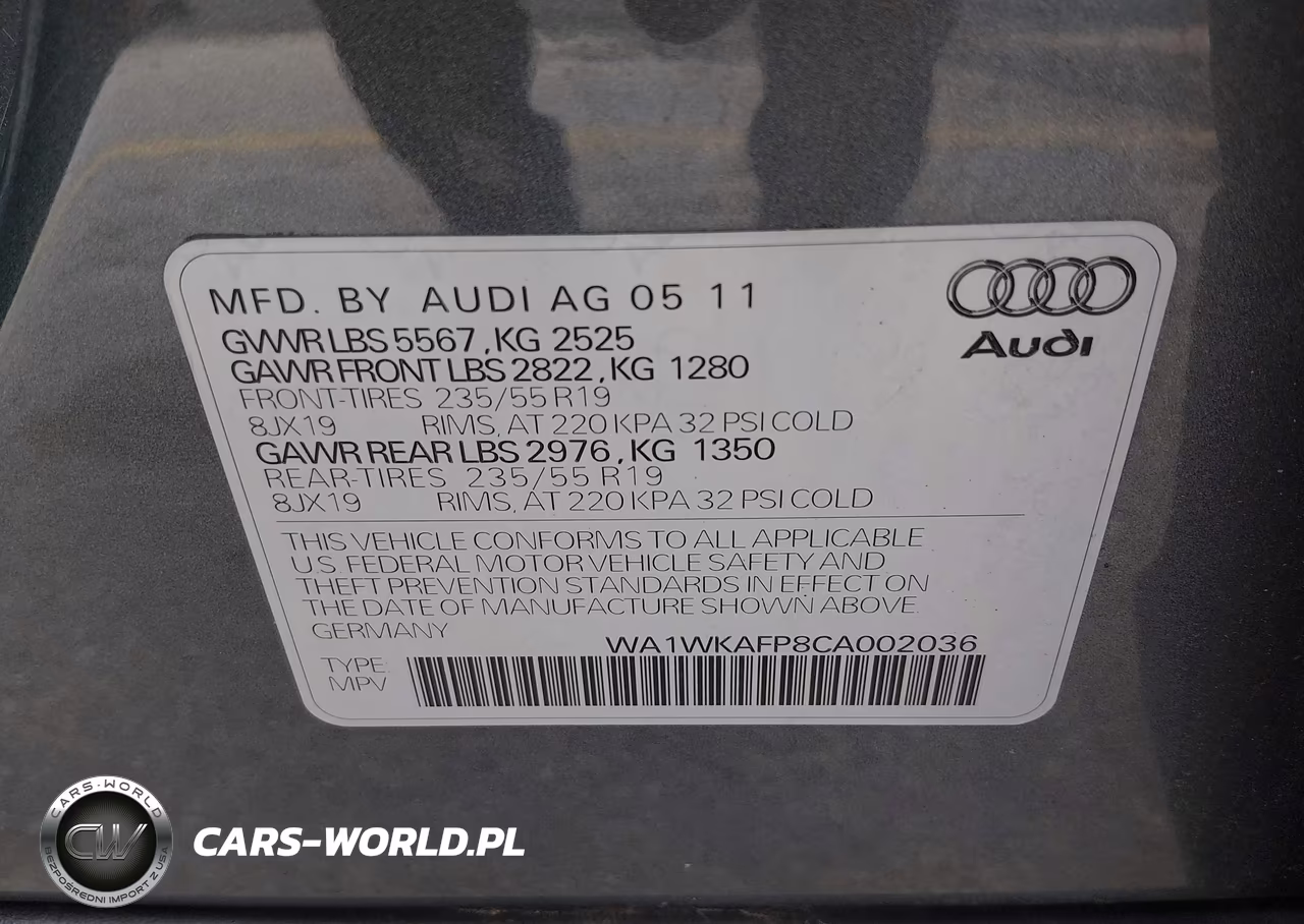 2012 Audi Q5 3.2 Premium VIN:WA1WKAFP8CA002036 - 9