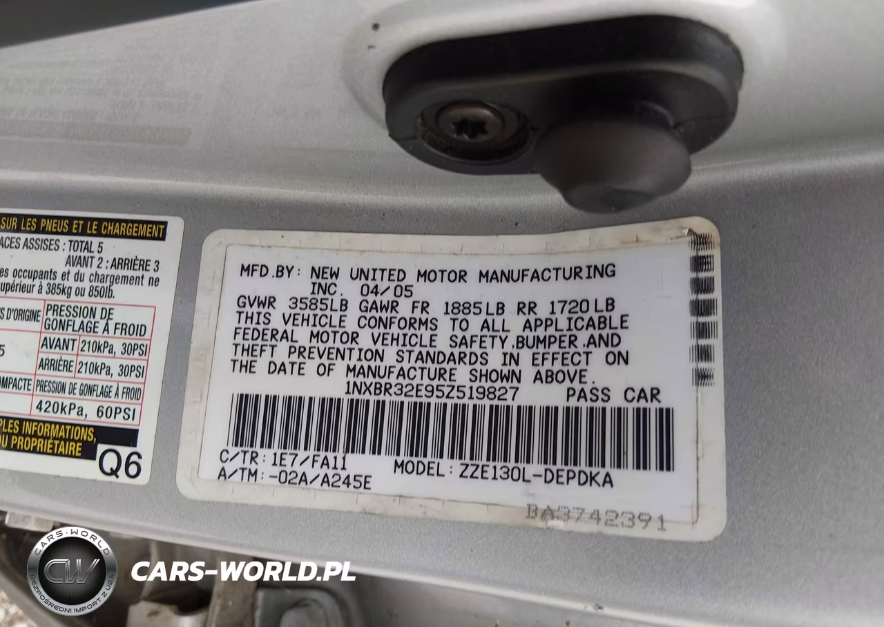 2005 Toyota Corolla Ce VIN:1NXBR32E95Z519827 - 9
