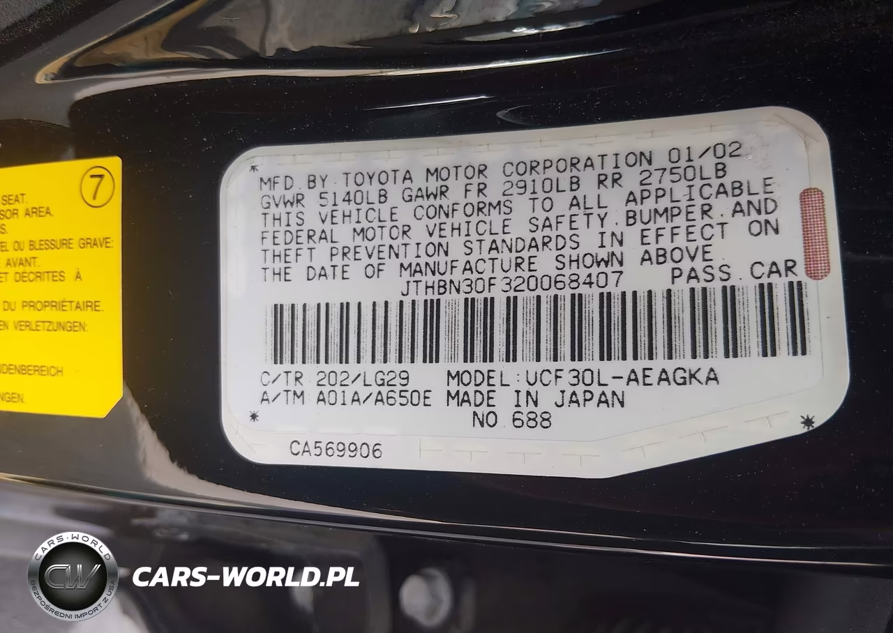 2002 Lexus Ls 430 VIN:JTHBN30F320068407 - 9