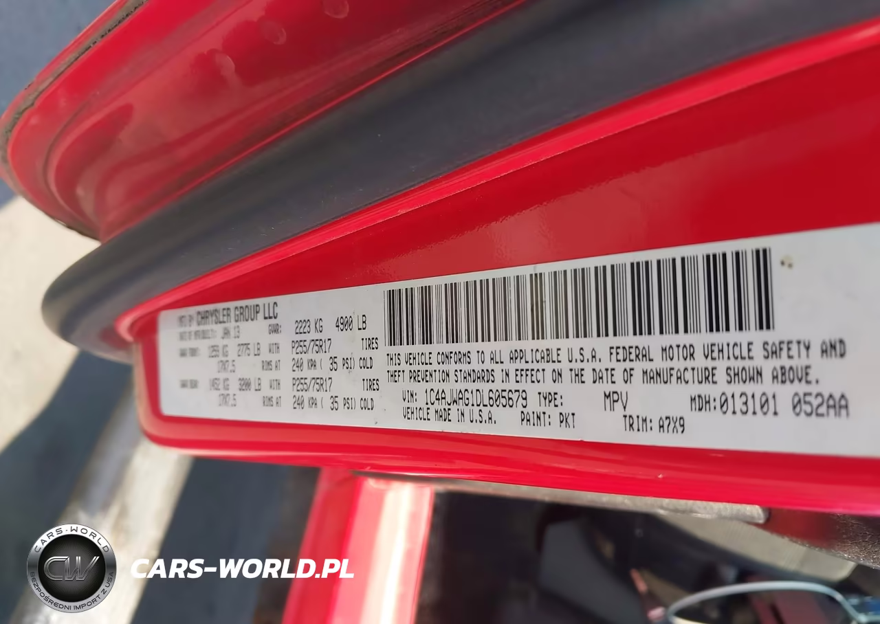 2013 Jeep Wrangler Sport VIN:1C4AJWAG1DL605679 - 9