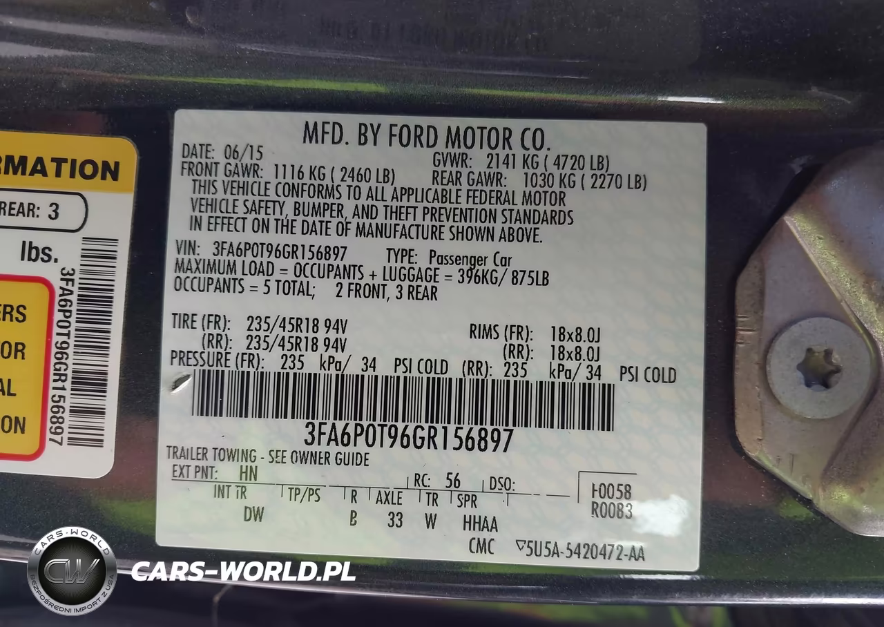 2016 Ford Fusion Se VIN:3FA6P0T96GR156897 - 9