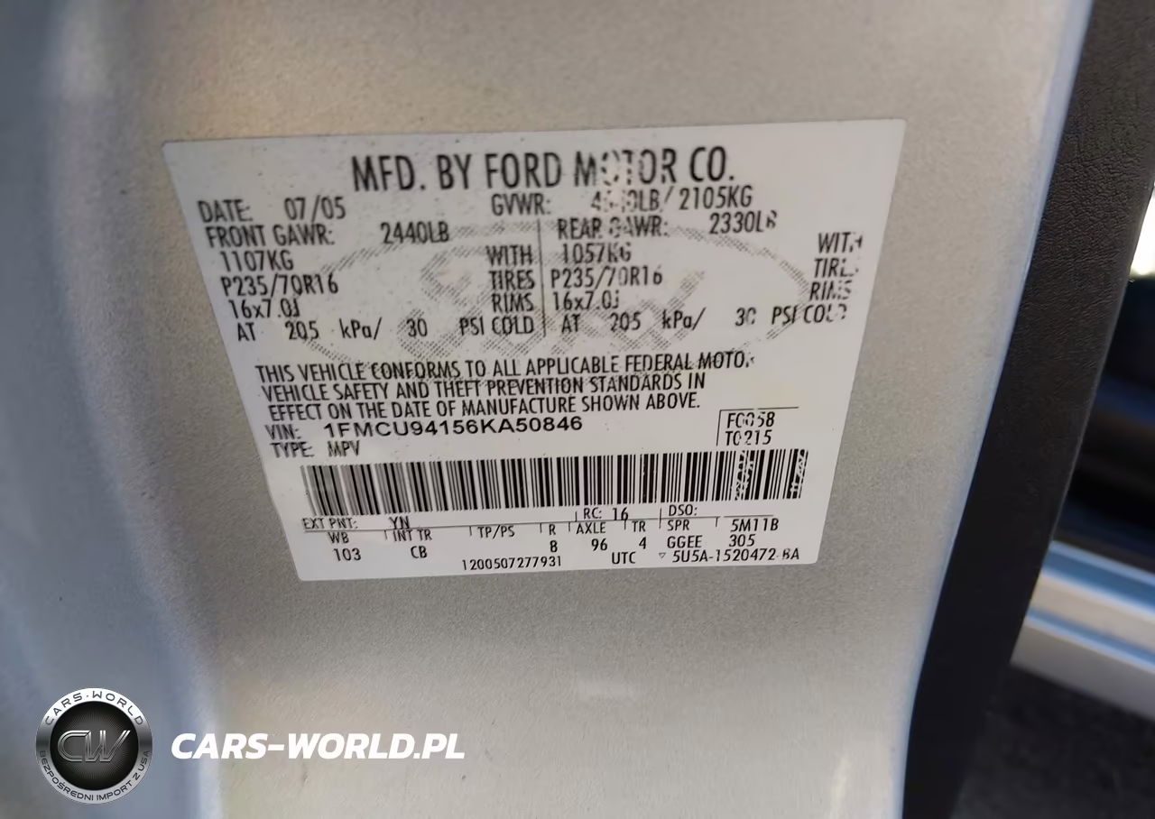 2006 Ford Escape Limited VIN:1FMCU94156KA50846 - 9