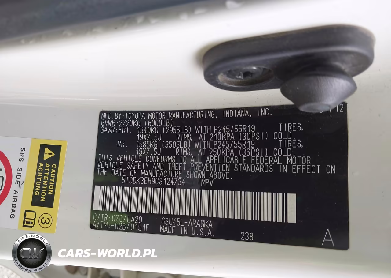 2012 Toyota Highlander Limited V6 VIN:5TDDK3EH9CS124734 - 9