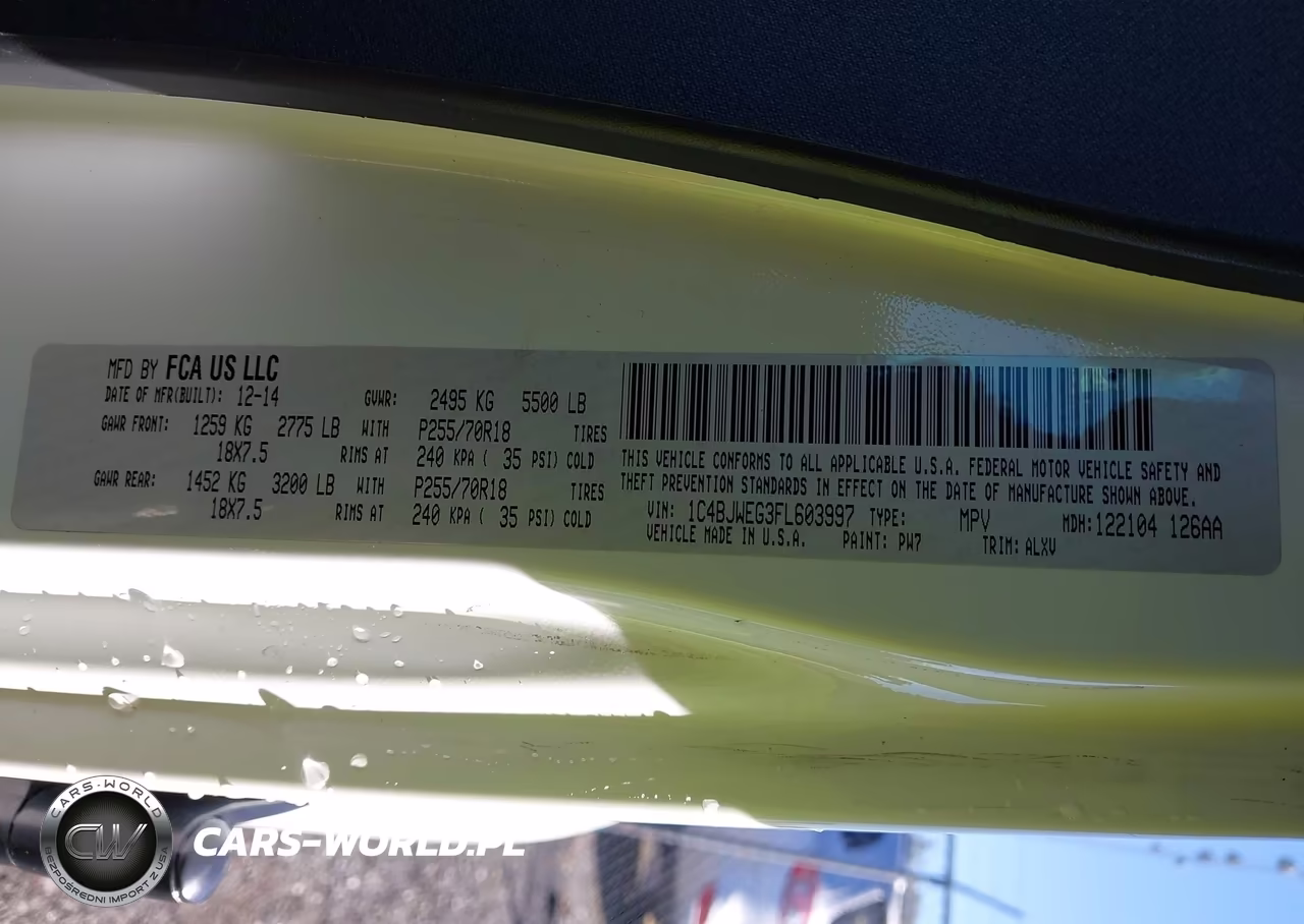 2015 Jeep Wrangler Unlimited Sahara VIN:1C4BJWEG3FL603997 - 9