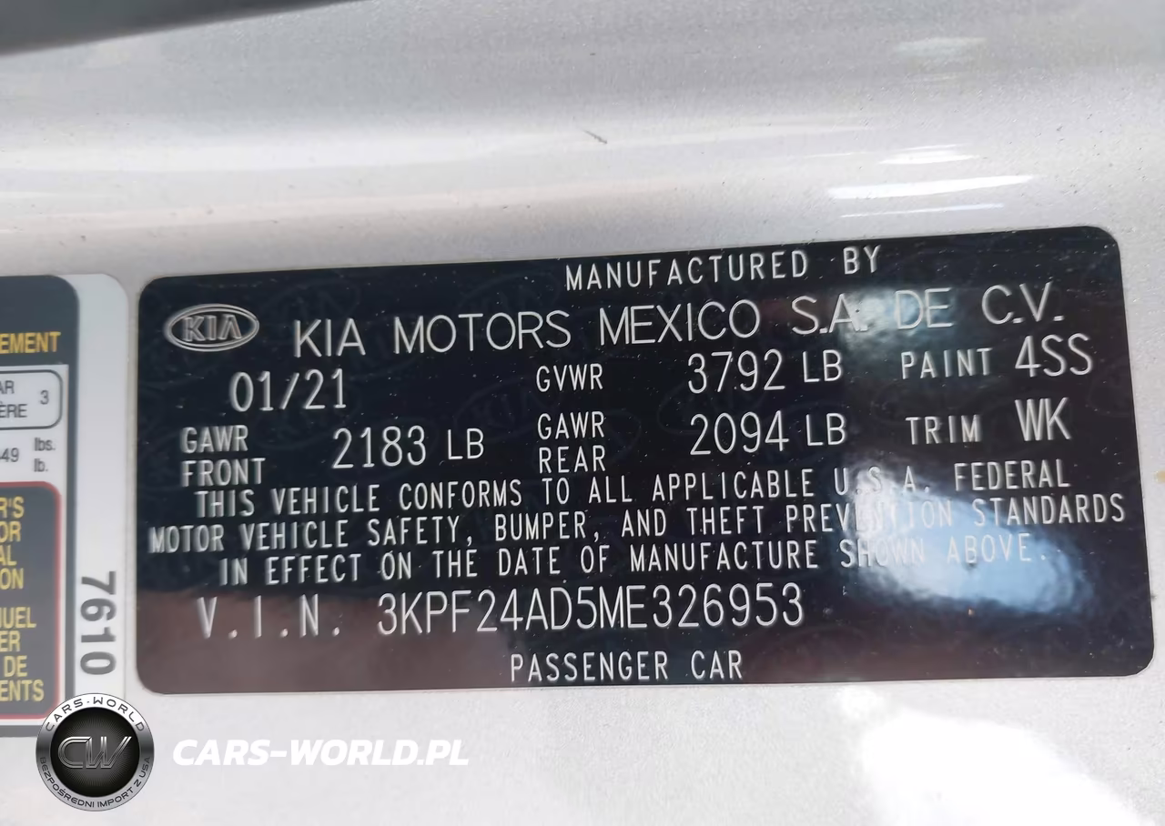 2021 Kia Forte Lxs VIN:3KPF24AD5ME326953 - 9