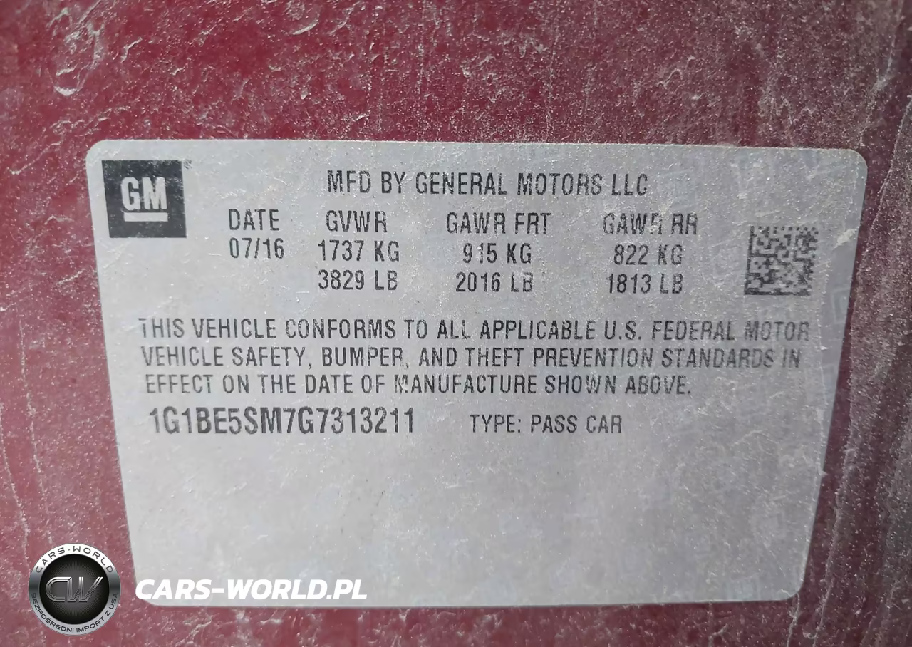 2016 Chevrolet Cruze Lt Auto VIN:1G1BE5SM7G7313211 - 9