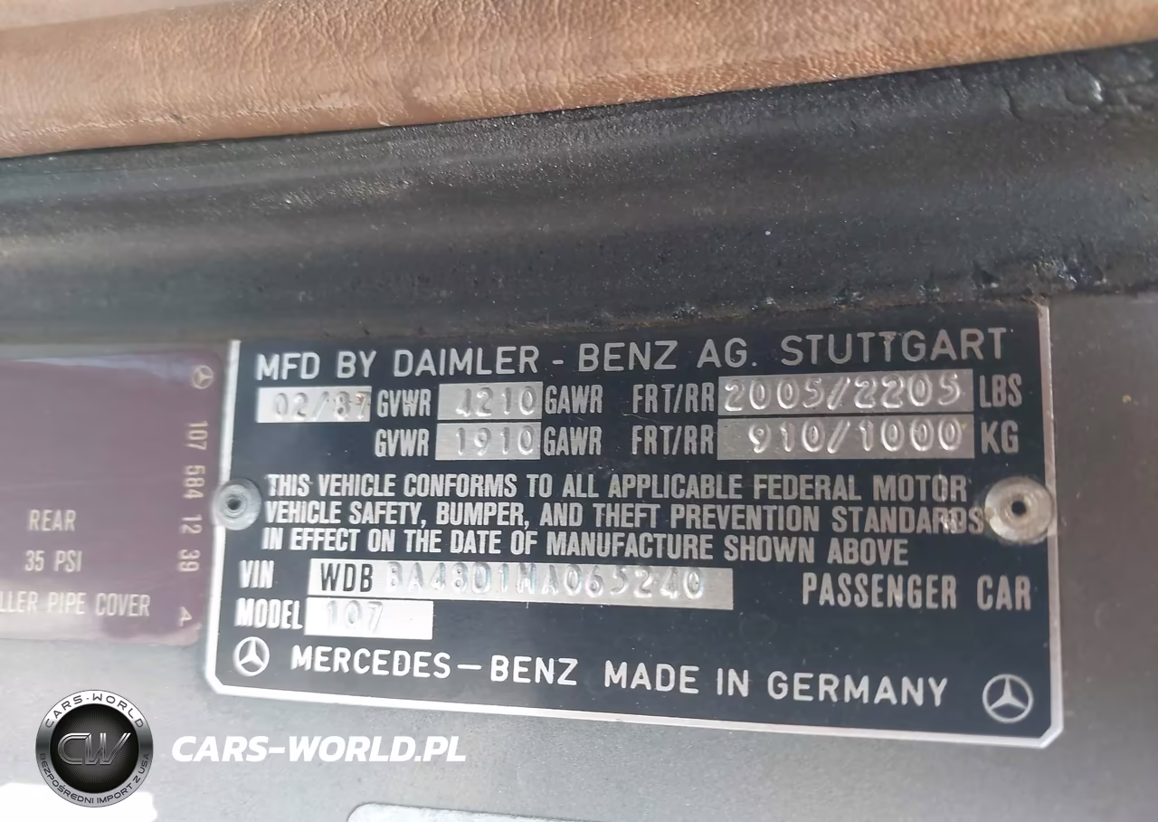 1987 Mercedes-Benz 560 Sl VIN:WDBBA48D1HA065240 - 9