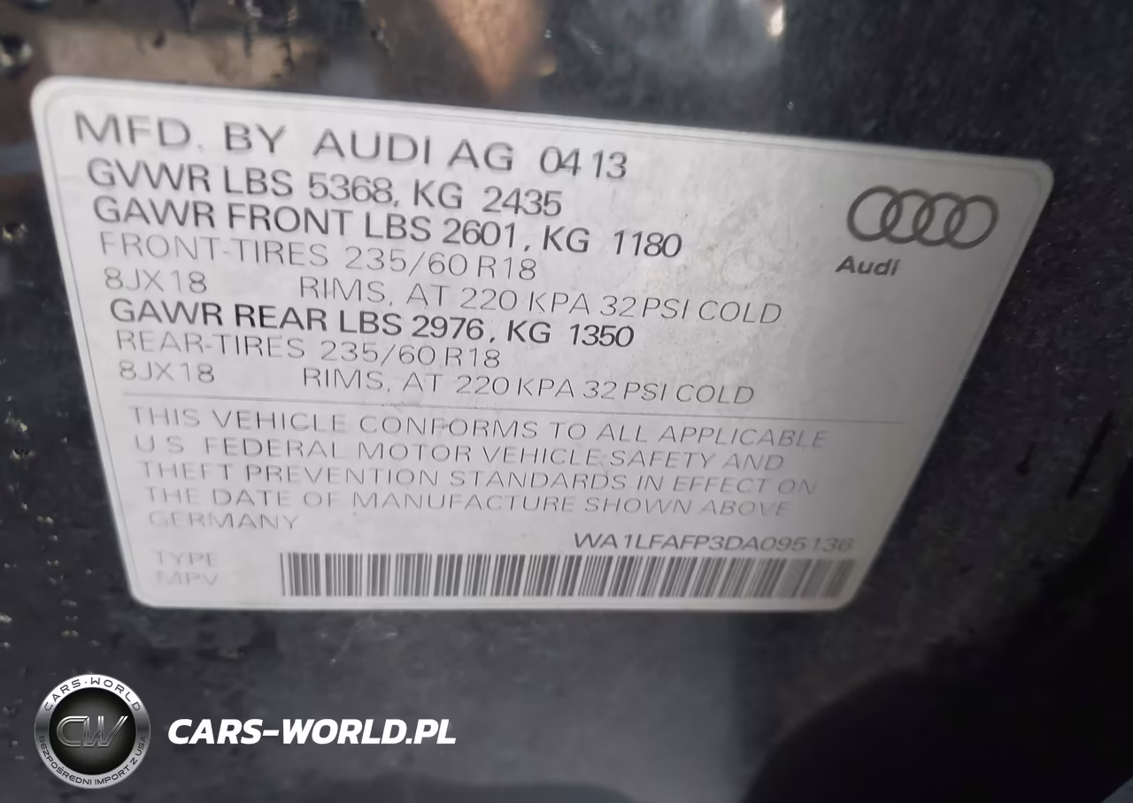 2013 Audi Q5 2.0T Premium VIN:WA1LFAFP3DA095136 - 9