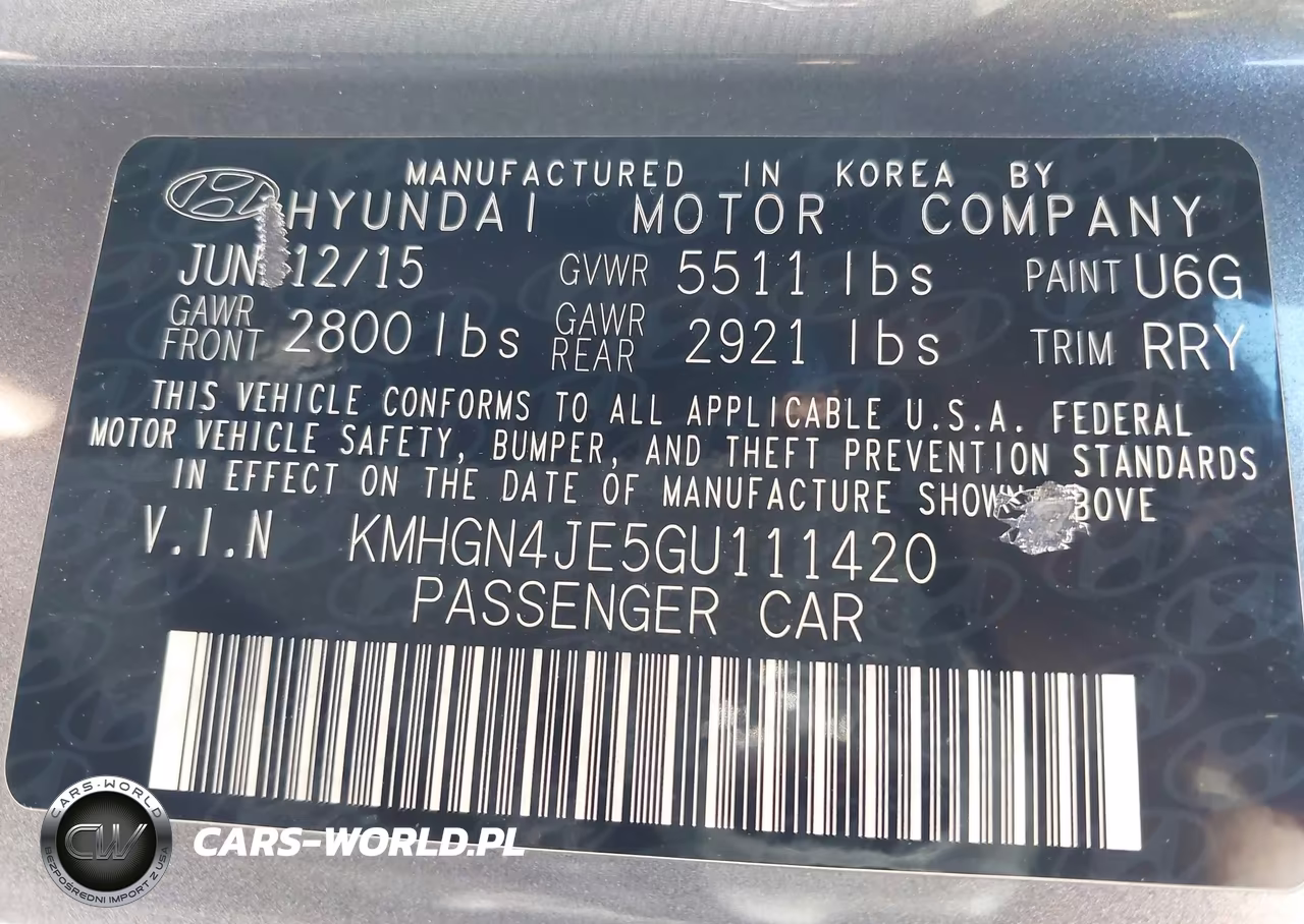 2016 Hyundai Genesis 3.8 VIN:KMHGN4JE5GU111420 - 9