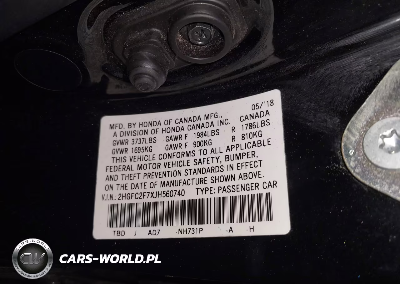 2018 Honda Civic Ex VIN:2HGFC2F7XJH560740 - 9