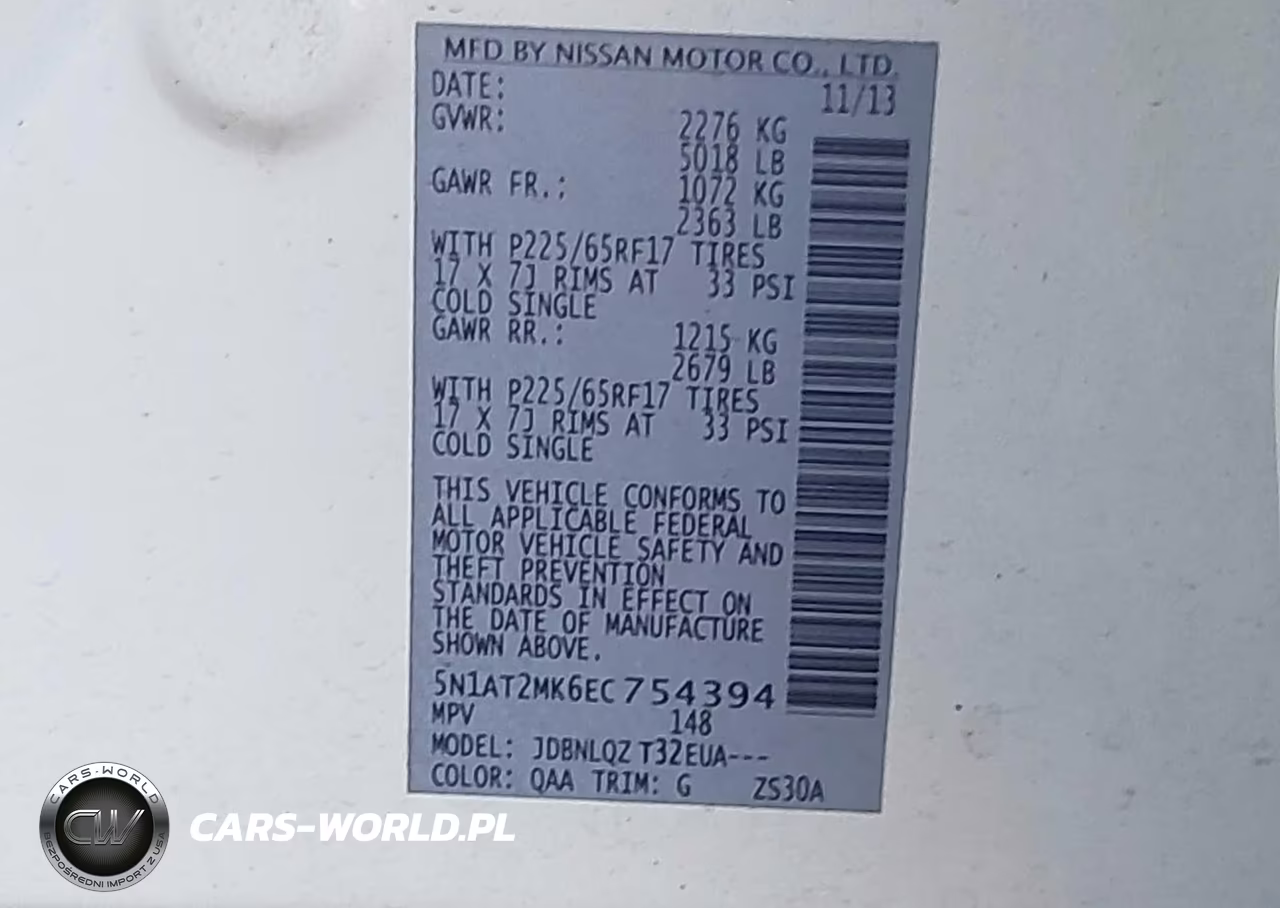 2014 Nissan Rogue Sv VIN:5N1AT2MK6EC754394 - 9