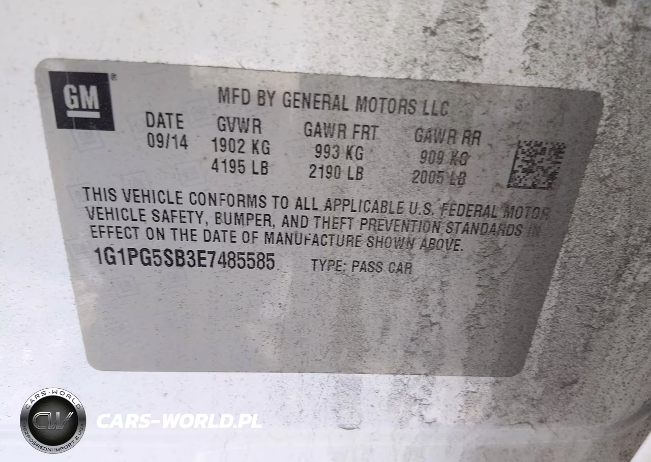2014 Chevrolet Cruze Ltz VIN:1G1PG5SB3E7485585 - 9