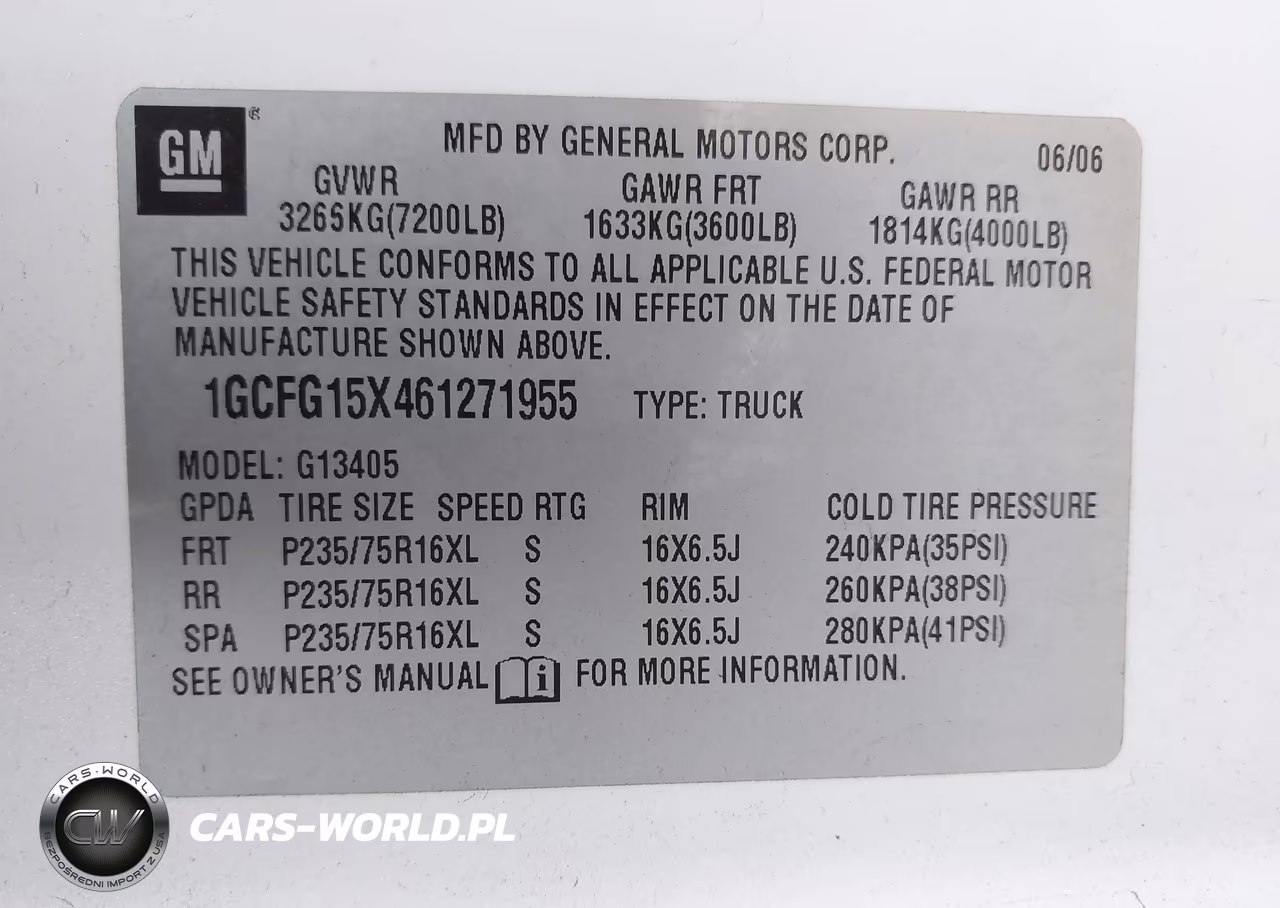 2006 Chevrolet Express Work Van VIN:1GCFG15X461271955 - 9