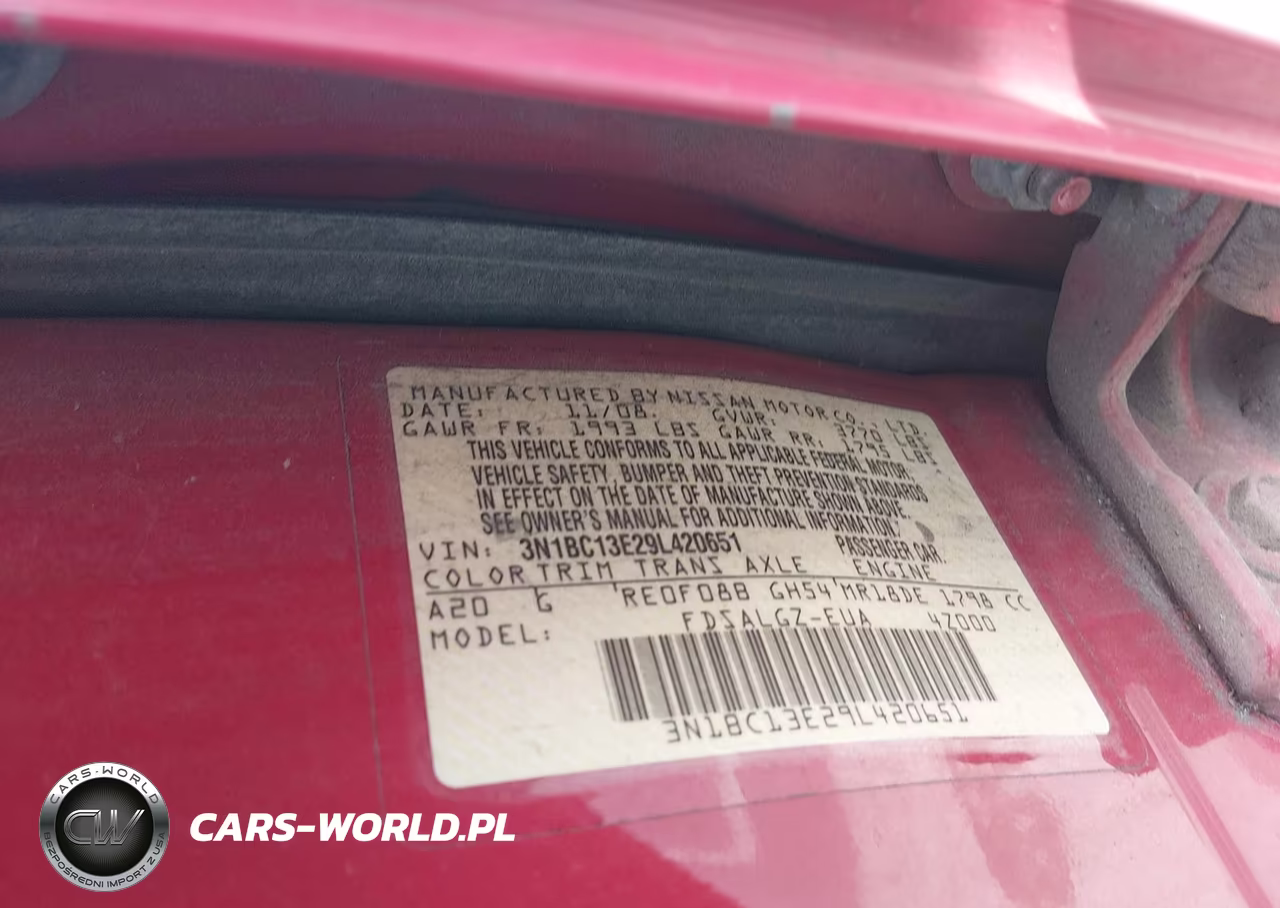 2009 Nissan Versa 1.8Sl VIN:3N1BC13E29L420651 - 9