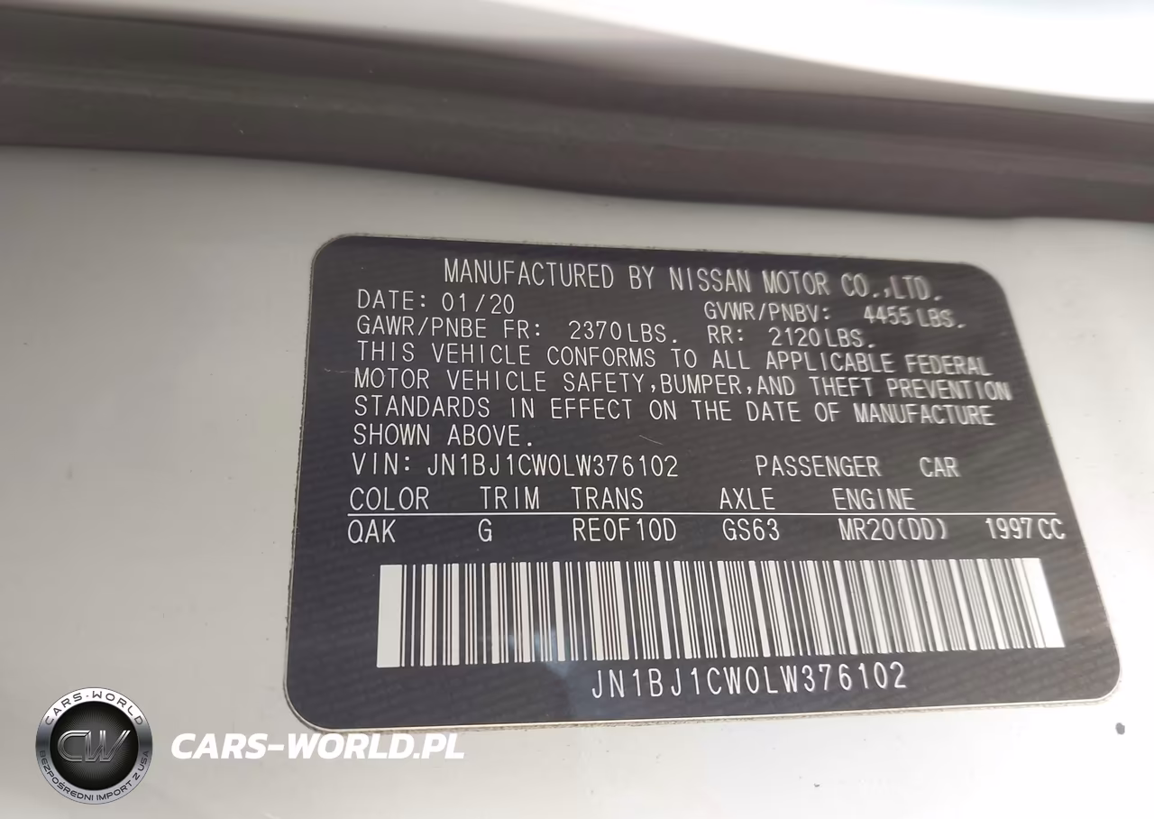 2020 Nissan Rogue Sport S Awd Xtronic Cvt VIN:JN1BJ1CW0LW376102 - 9