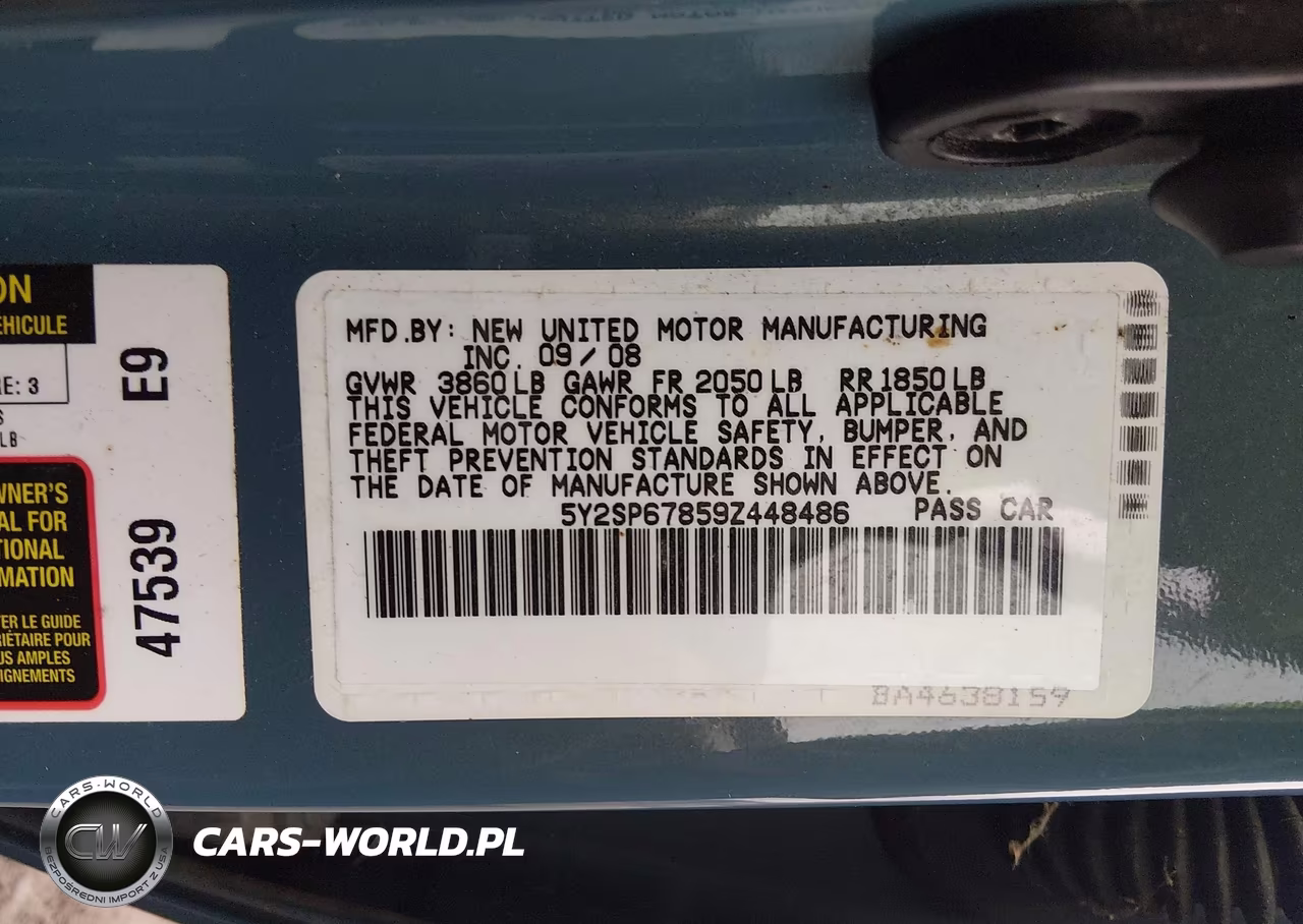 2009 Pontiac Vibe VIN:5Y2SP67859Z448486 - 9