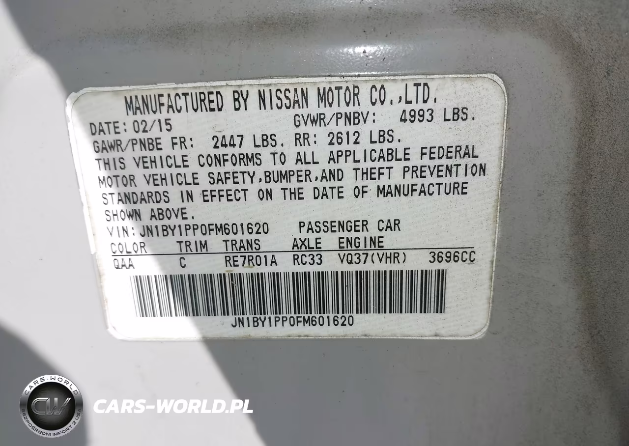 2015 Infiniti Q70L 3.7 VIN:JN1BY1PP0FM601620 - 9