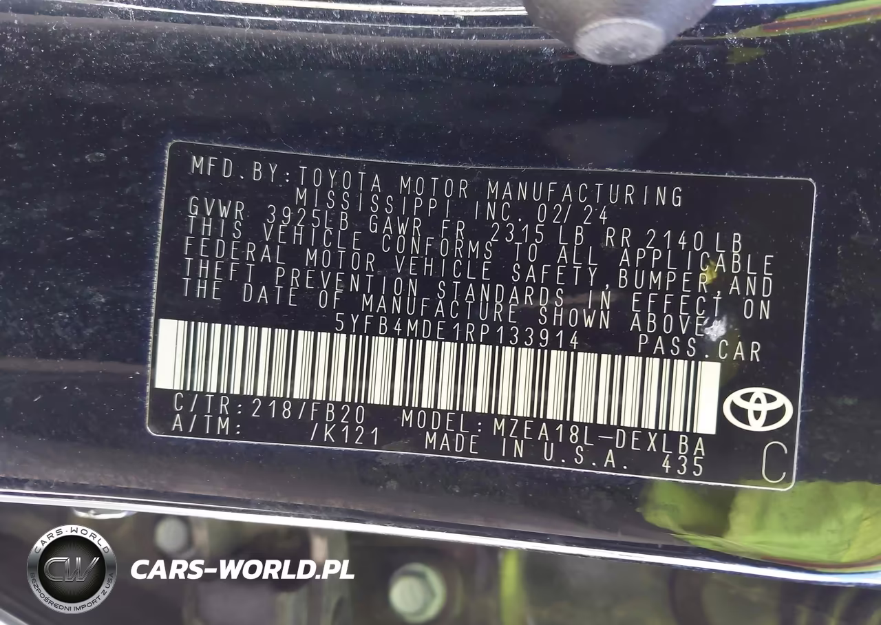 2024 Toyota Corolla Le VIN:5YFB4MDE1RP133914 - 9