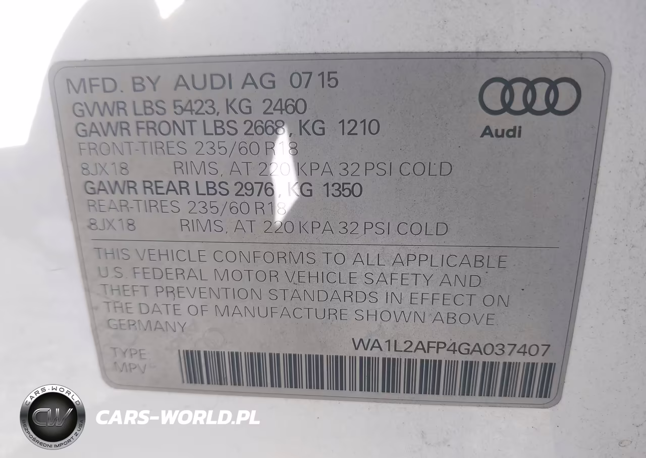 2016 Audi Q5 2.0T Premium VIN:WA1L2AFP4GA037407 - 9